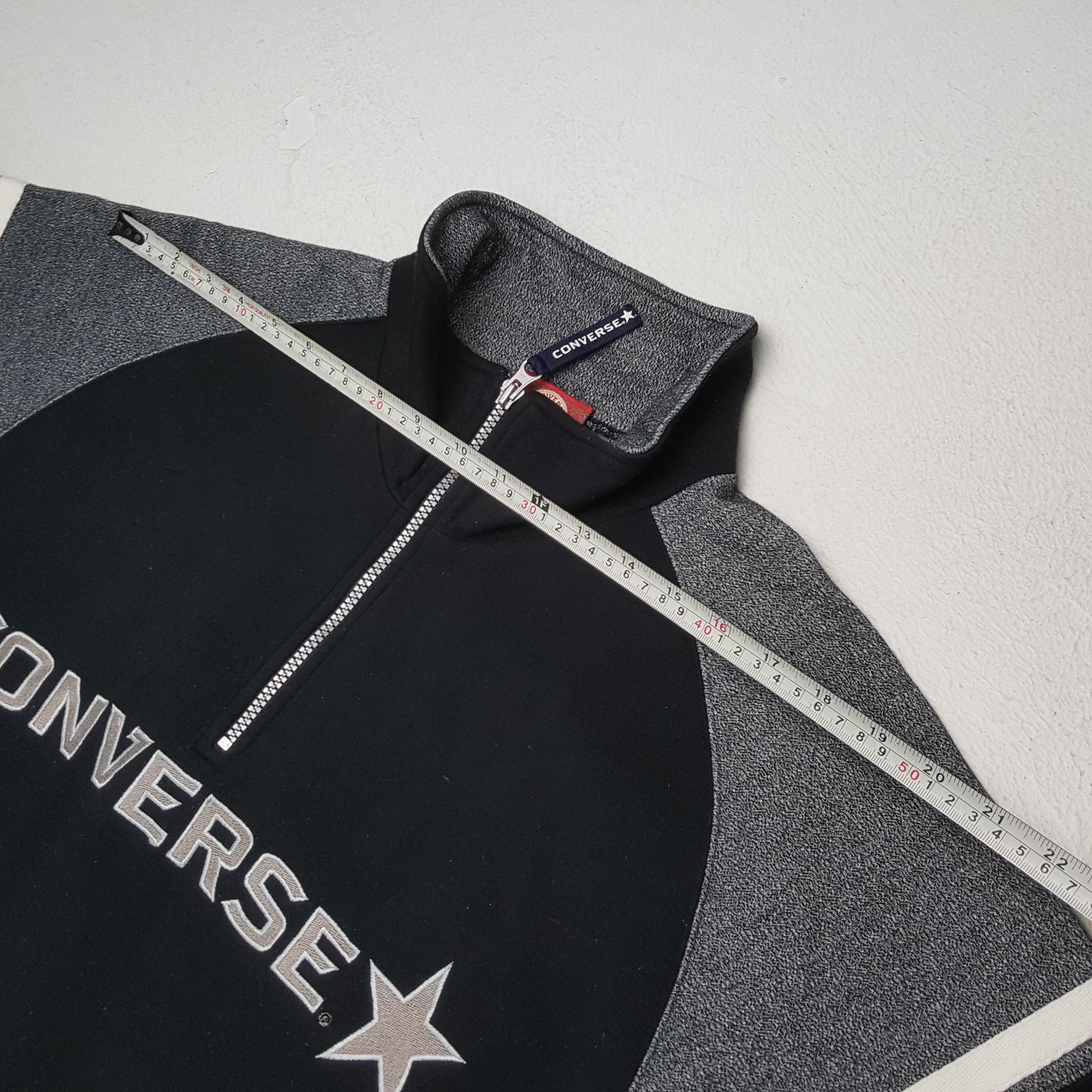 Converse × Vintage CONVERSE Spellout Design Half Zipper Sweatshirt Size US M / EU 48-50 / 2 - 4 Thumbnail