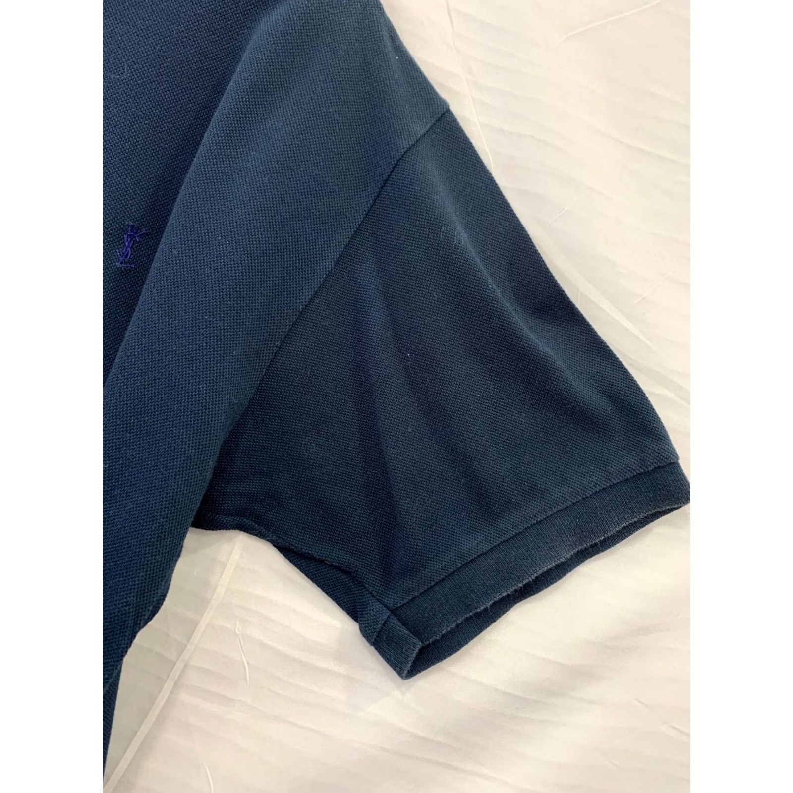 Yves Saint Laurent Yves Saint Laurent Pour Homme Polo Shirt Navy Blue Short Sleeve L Adult Navy YSL Logo Embroidered 7/10 Authentic Size US L / EU 52-54 / 3 - 5 Thumbnail