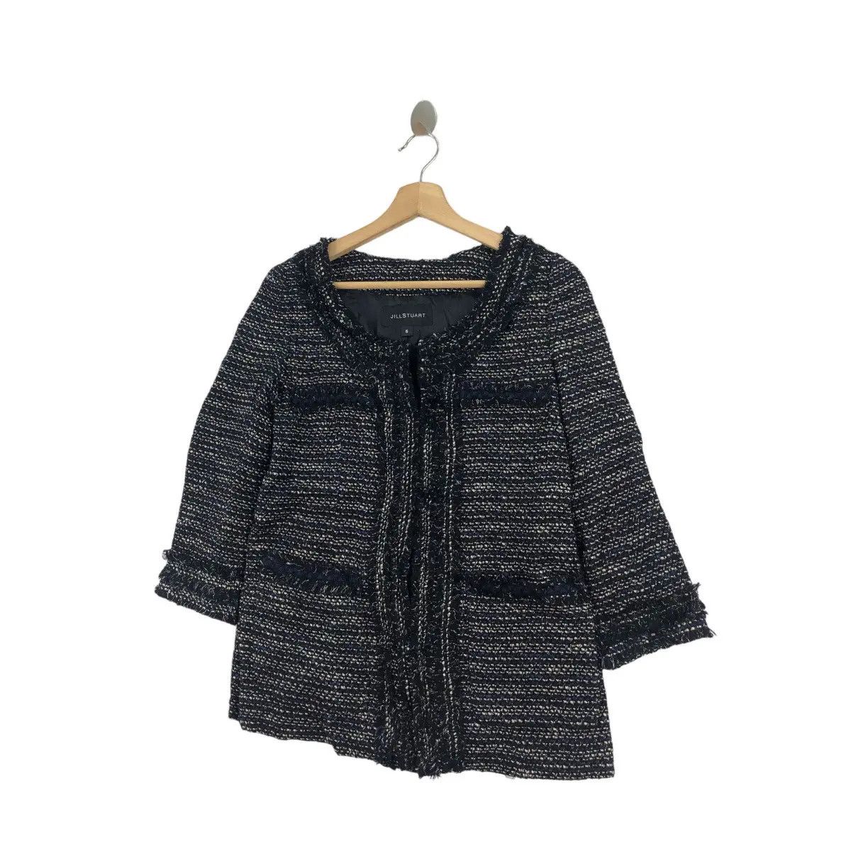 Jil Stuart Vintage JILL STUART NY New York Houndstooth Tweed Jacket Size S / US 4 / IT 40 - 2 Thumbnail
