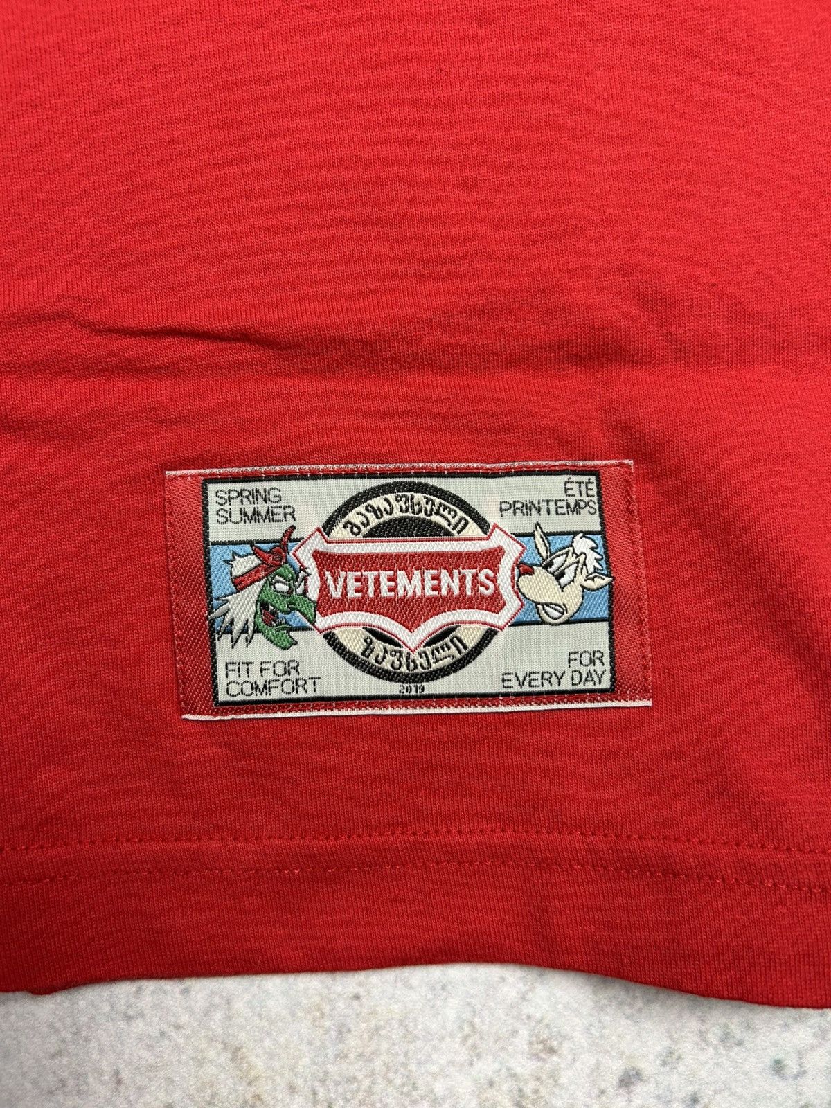Vetements *RARE 2019* Vetements Red Cartoon T-Shirt M Size US M / EU 48-50 / 2 - 4 Thumbnail
