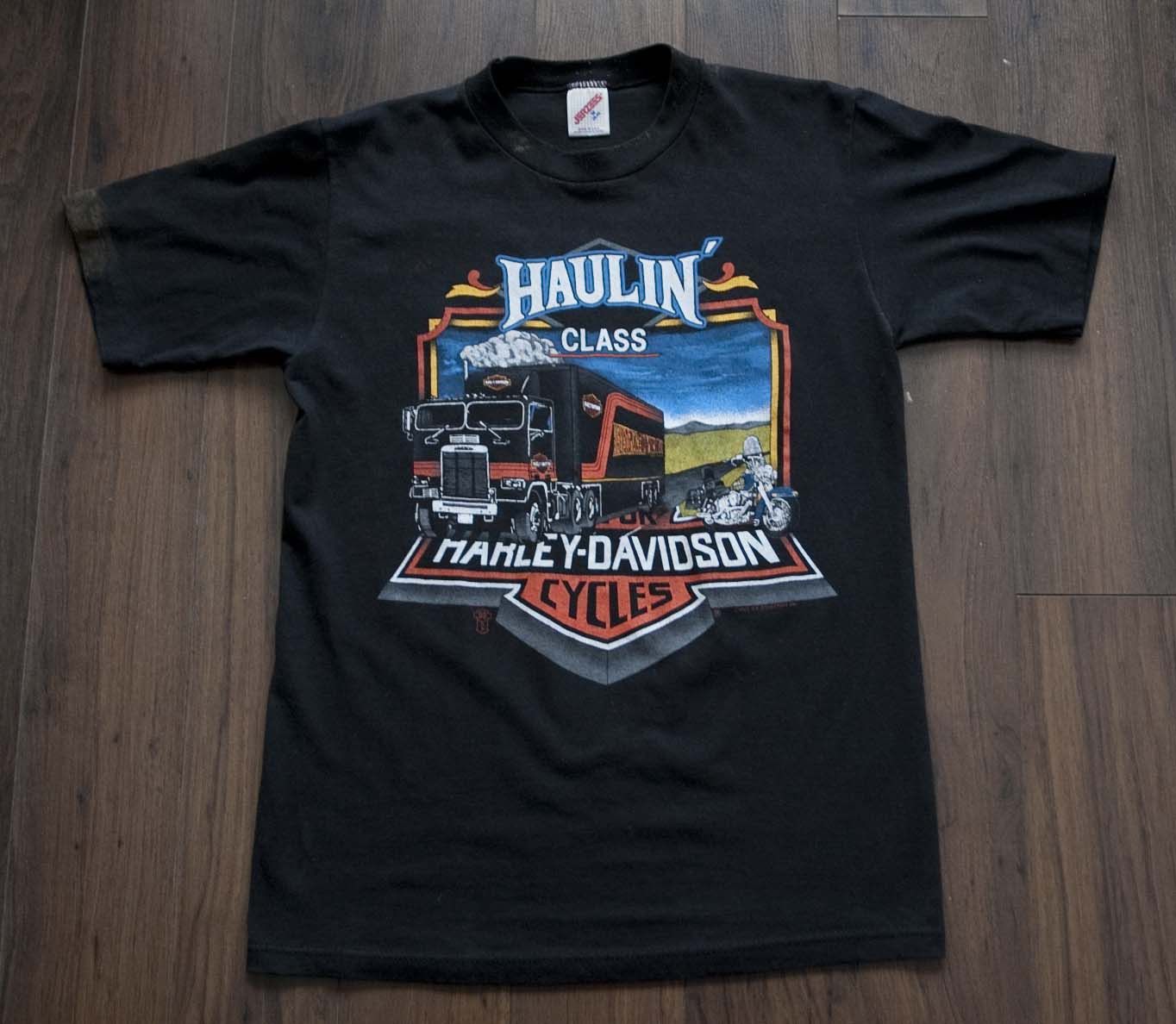Harley Davidson × Jerzees × Vintage Harley Davidson T Shirt Haulin Class Jerzees 1988 Cape Code Size US M / EU 48-50 / 2 - 2 Thumbnail