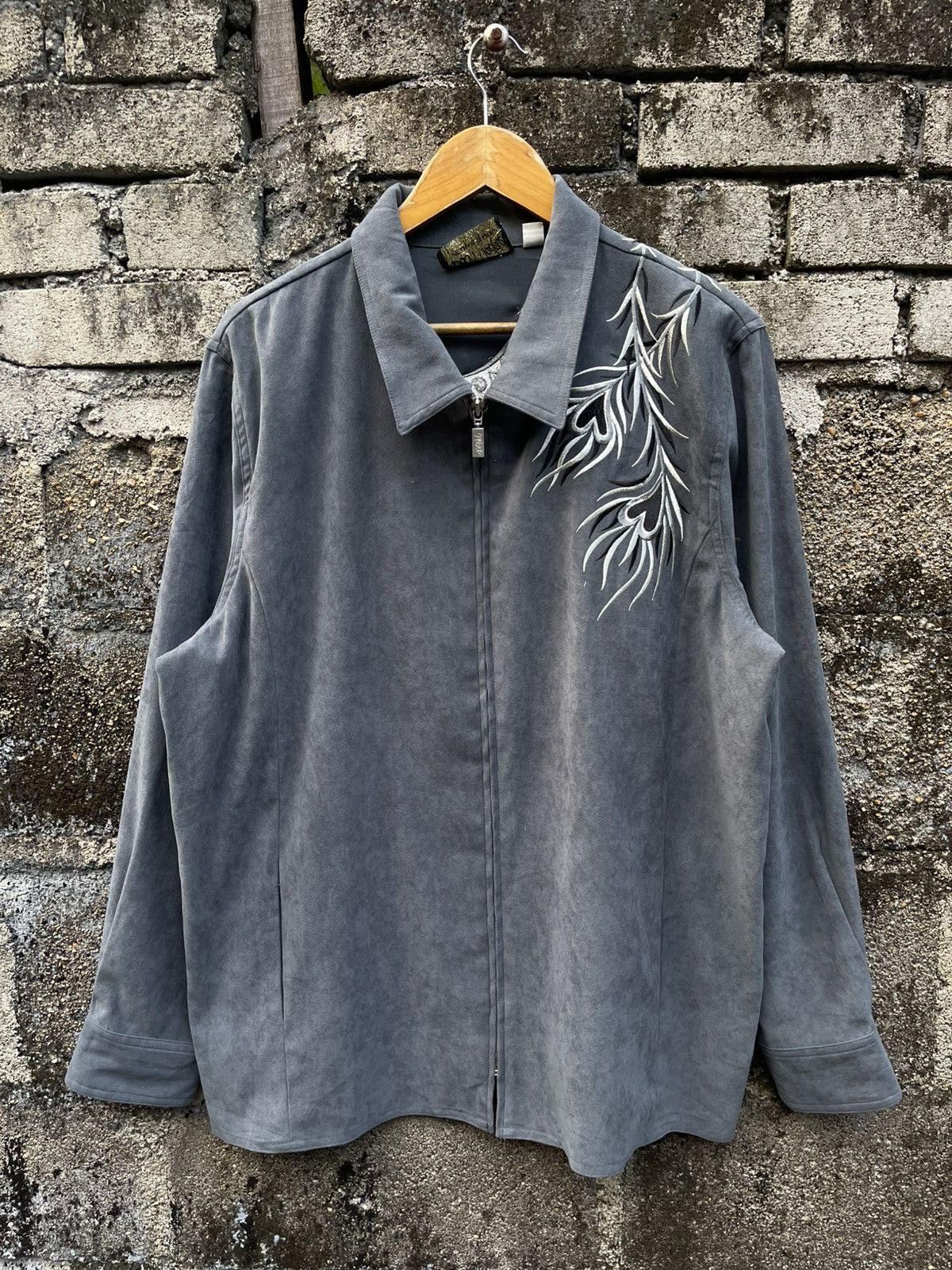 Japanese Brand Japanese Vintage Bob Mockie Embroidered Full Zip Jacket Size US XL / EU 56 / 4 - 2 Thumbnail