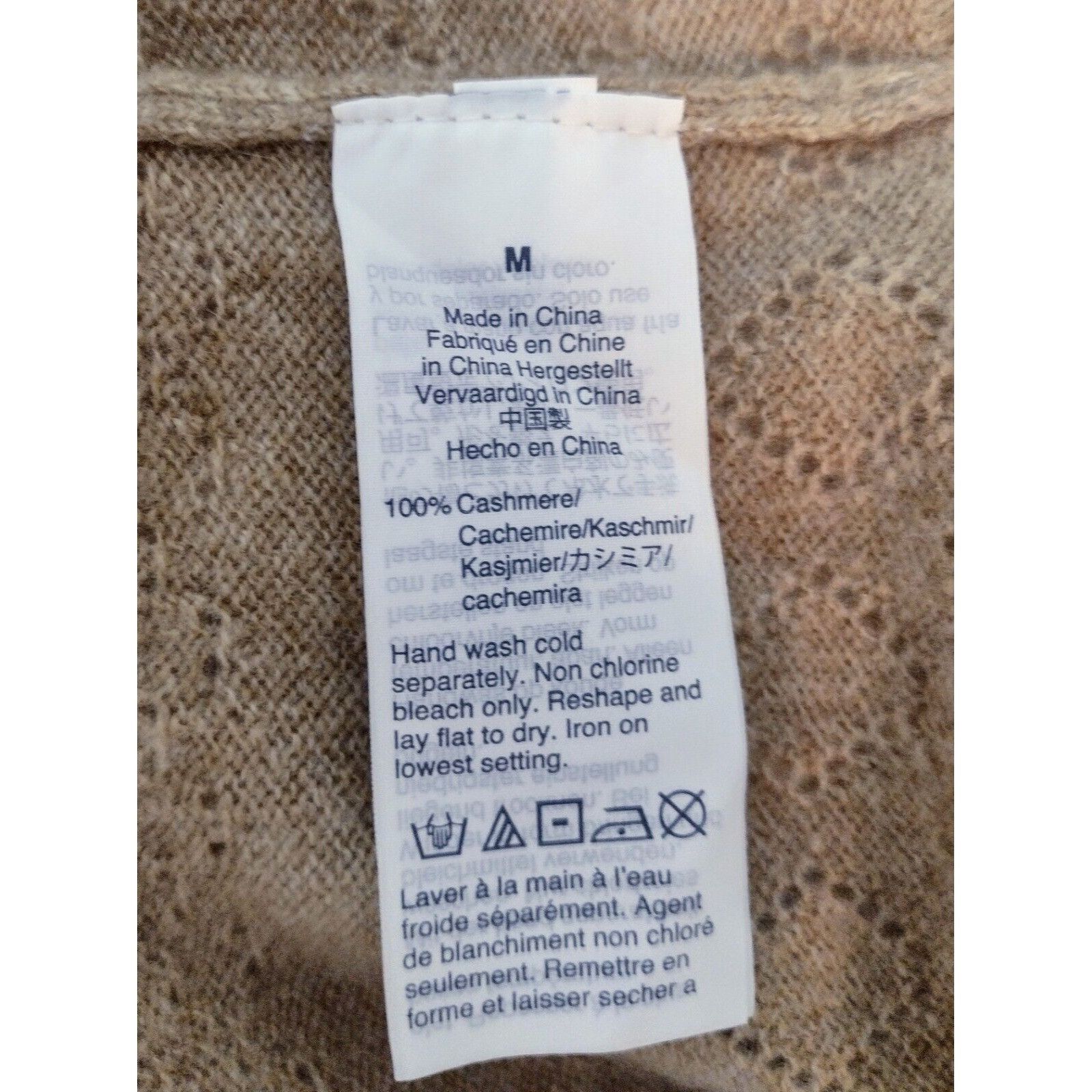J.Crew J Crew Cashmere Diamond Print Open Knit Sweater Size M Beige Size M / US 6-8 / IT 42-44 - 7 Thumbnail