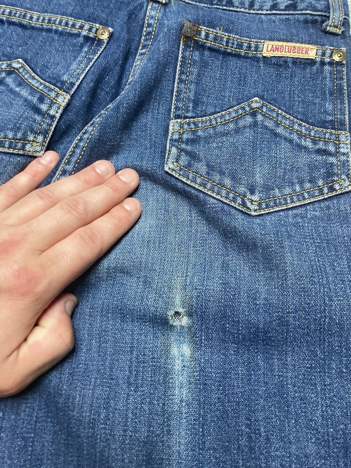 Vintage 70s denim jeans landlubber distressed hippie women’s 9 26x30 Size 26" / US 2 / IT 38 - 9 Thumbnail