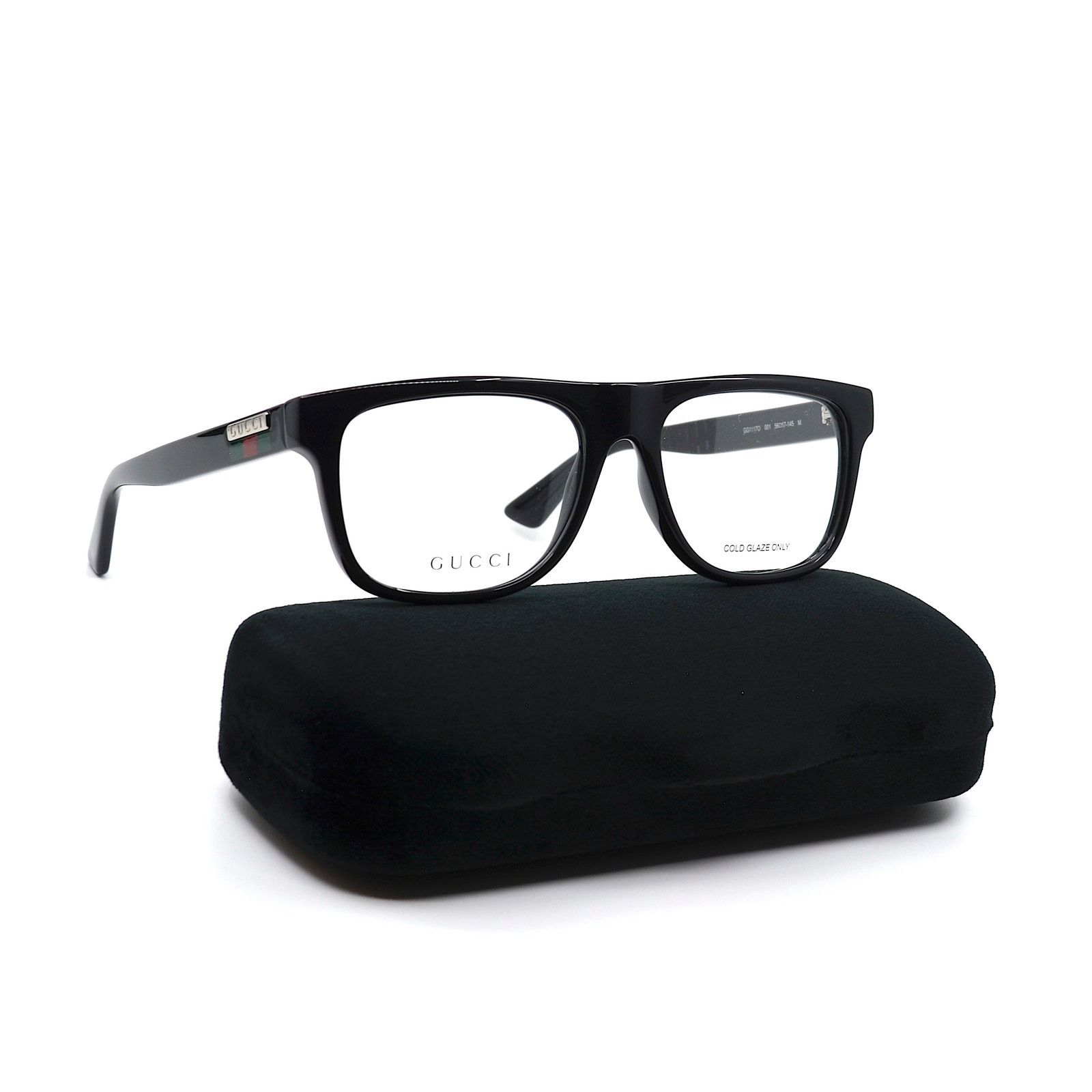 Gucci NEW GUCCI GG1117O 001 BLACK AUTHENTIC EYEGLASSES FRAME Size ONE SIZE - 1 Thumbnail
