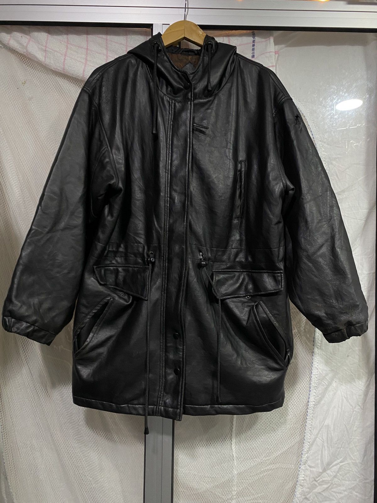 Japanese Brand Parka Leather Jacket AJ sport Size US L / EU 52-54 / 3 - 1 Thumbnail