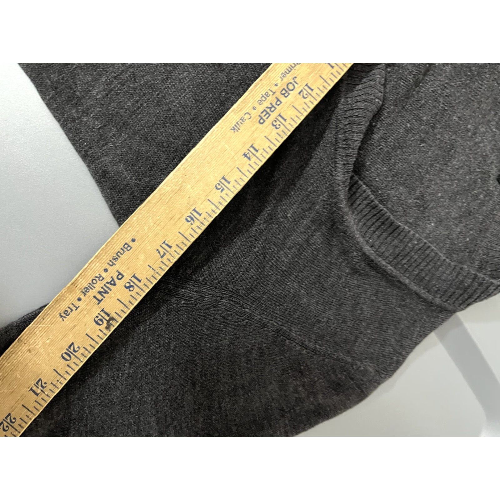 H&M VINTAGE H&M Women's Sweater Pullover V-Neck Long Sleeve Cotton Logo Gray Medium Size M / US 6-8 / IT 42-44 - 5 Thumbnail