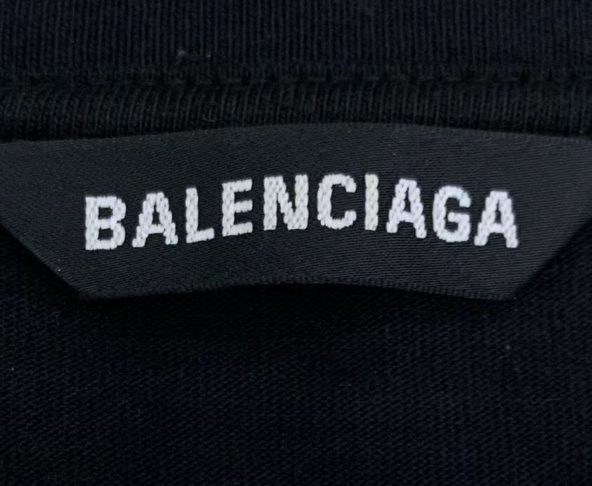 Balenciaga Balenciaga logo marathon print round neck black cotton shor Size US XL / EU 56 / 4 - 6 Thumbnail