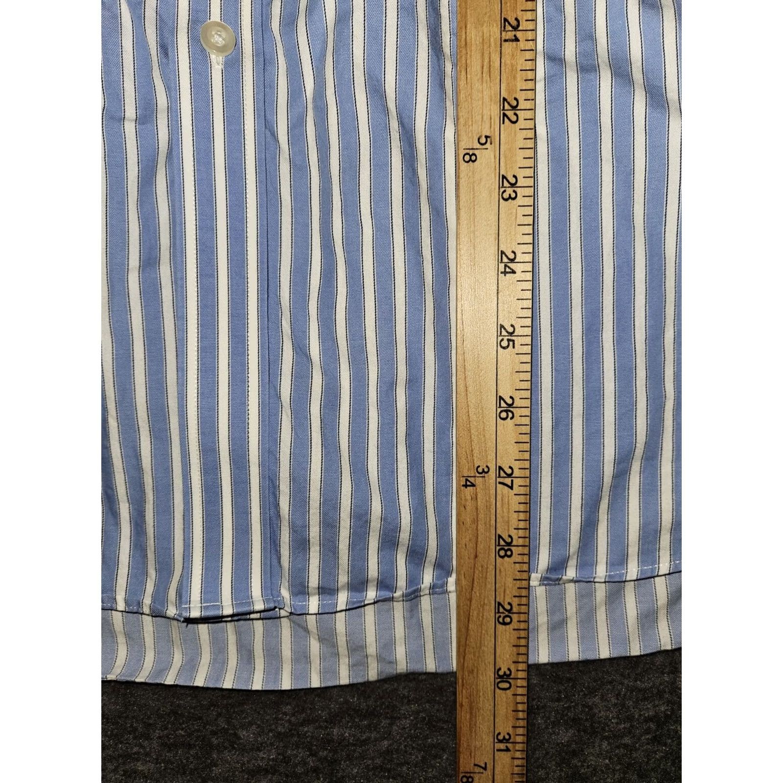 Michael Kors VINTAGE Michael Kors Button-Up Shirt Mens 17 1/2-34/35 Blue Long Sleeve Striped Preppy Size US XXL / EU 58 / 5 - 4 Thumbnail
