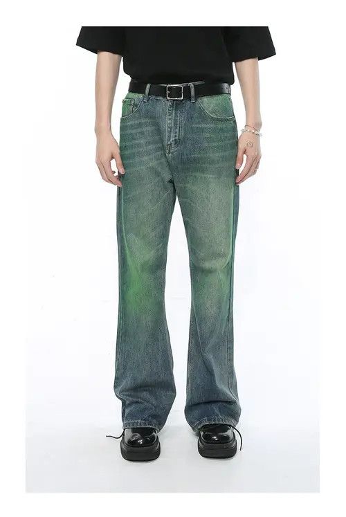 Jean Vintage green clean fit flared jeans Size US 32 / EU 48 - 1 Thumbnail