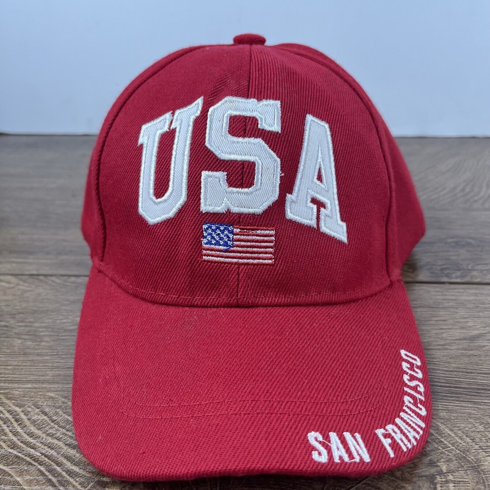 Other USA Hat San Francisco USA Hat Adjustable Hat Red Hat Adjusta Size ONE SIZE - 3 Thumbnail