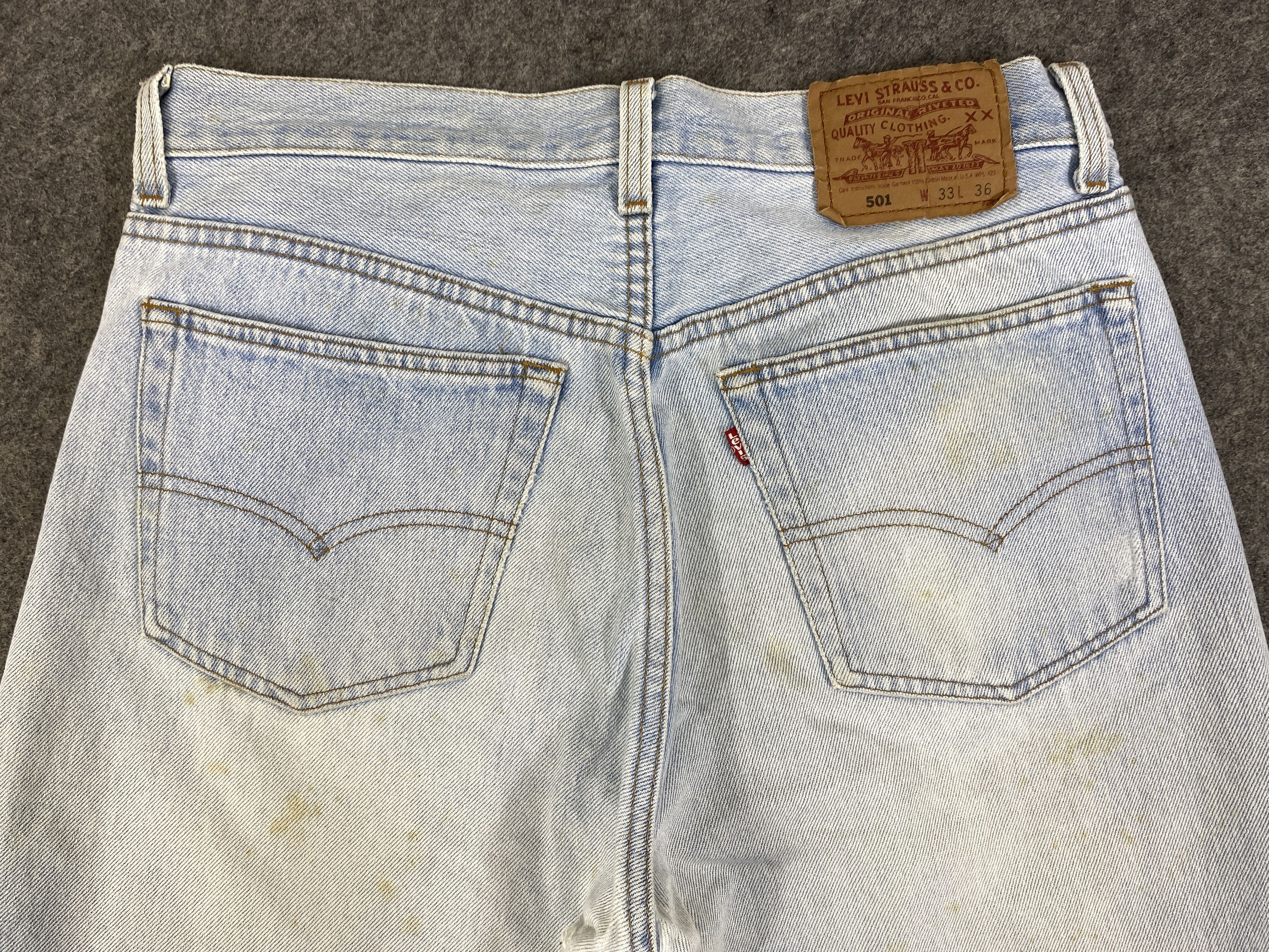 Levi's Light Blue Wash Vintage Levis 501 USA Jeans 31x29 - JN3174 Size US 31 - 4 Thumbnail