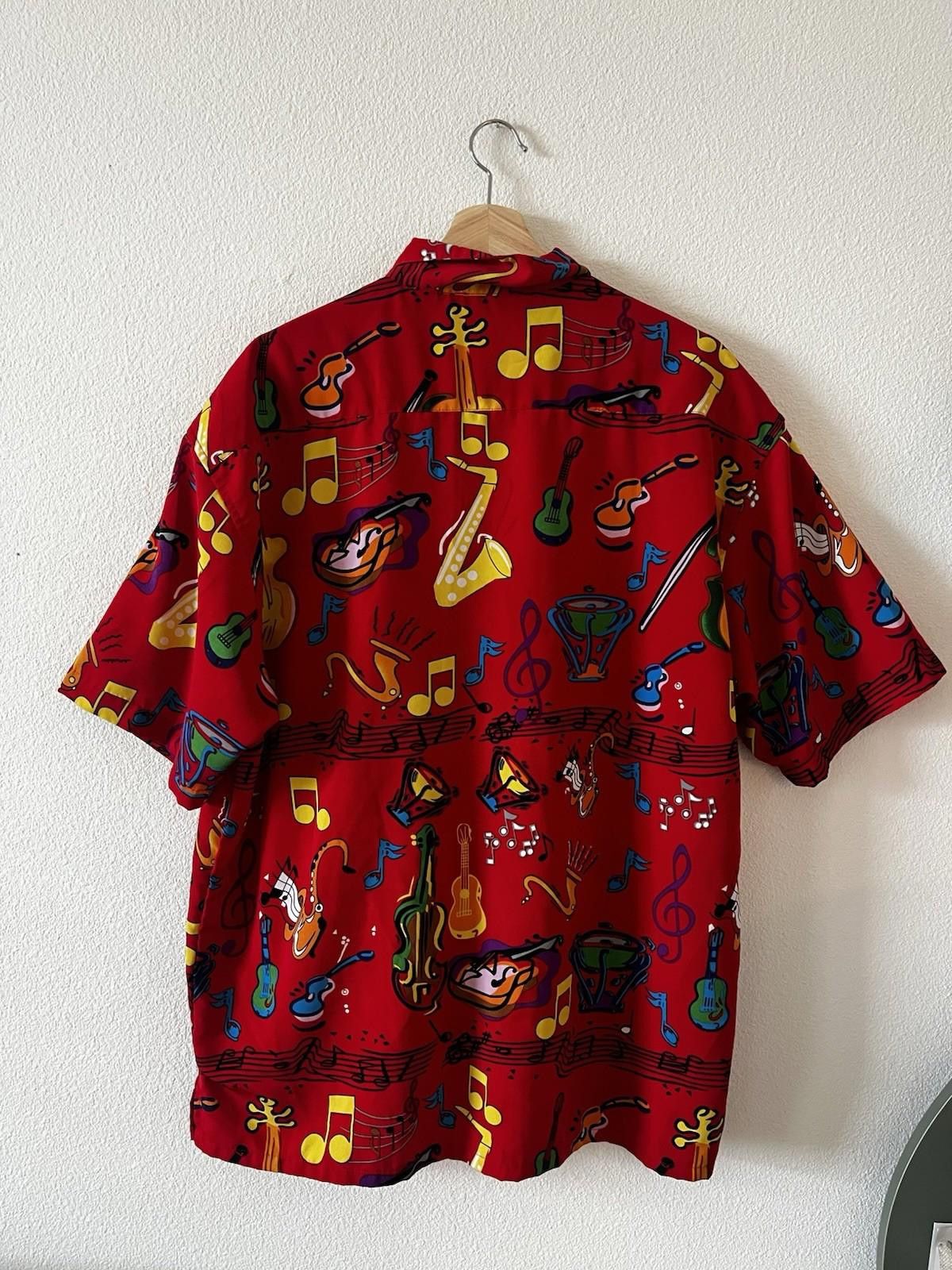 Koman VTG Koman Sport Men’s Casual Button Up SZ L Music Notes Red Size US L / EU 52-54 / 3 - 5 Thumbnail