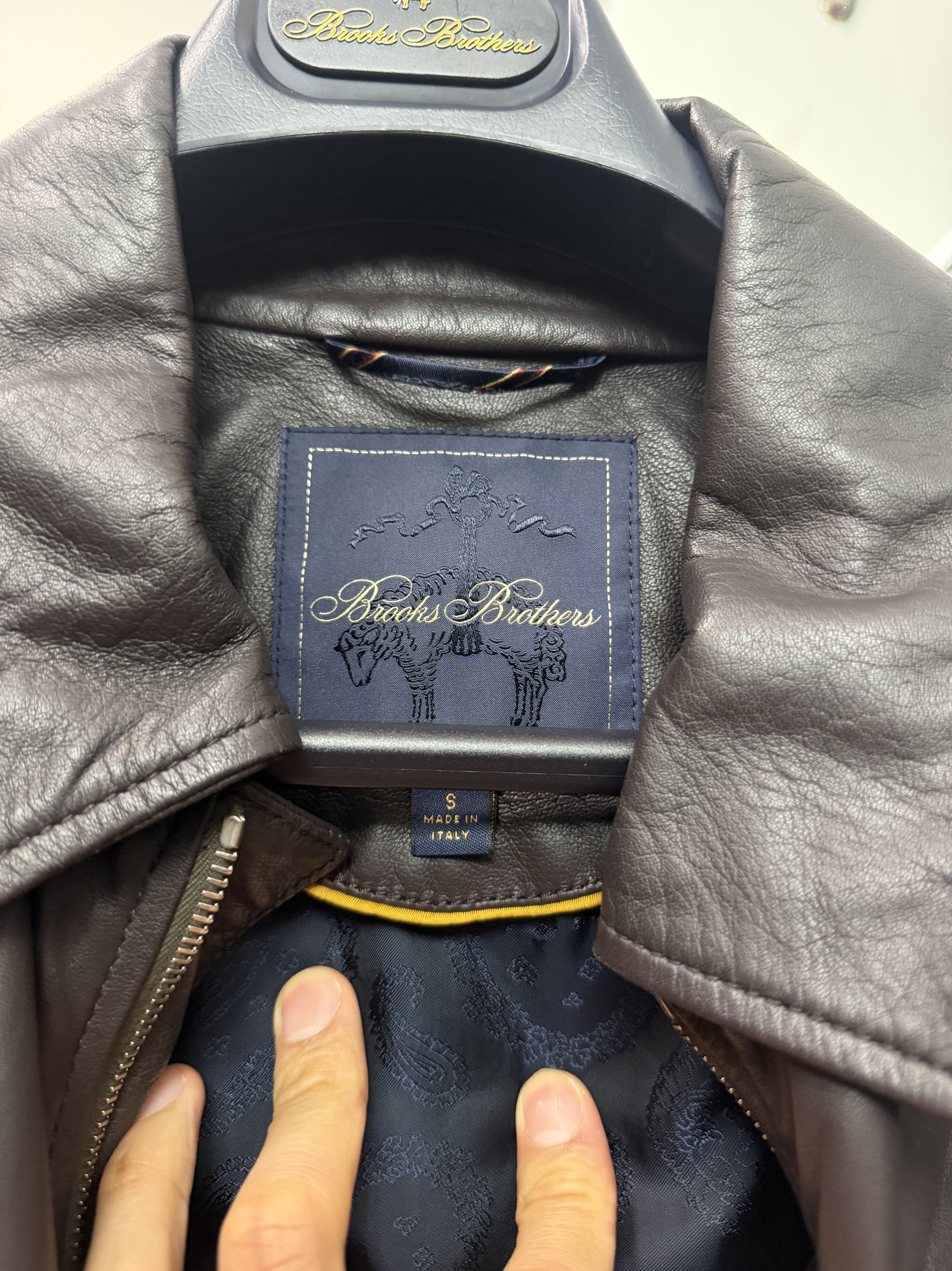 Brooks Brothers Brooks Brother Lamb Leather Jacket Golden Fleece Size US S / EU 44-46 / 1 - 4 Thumbnail