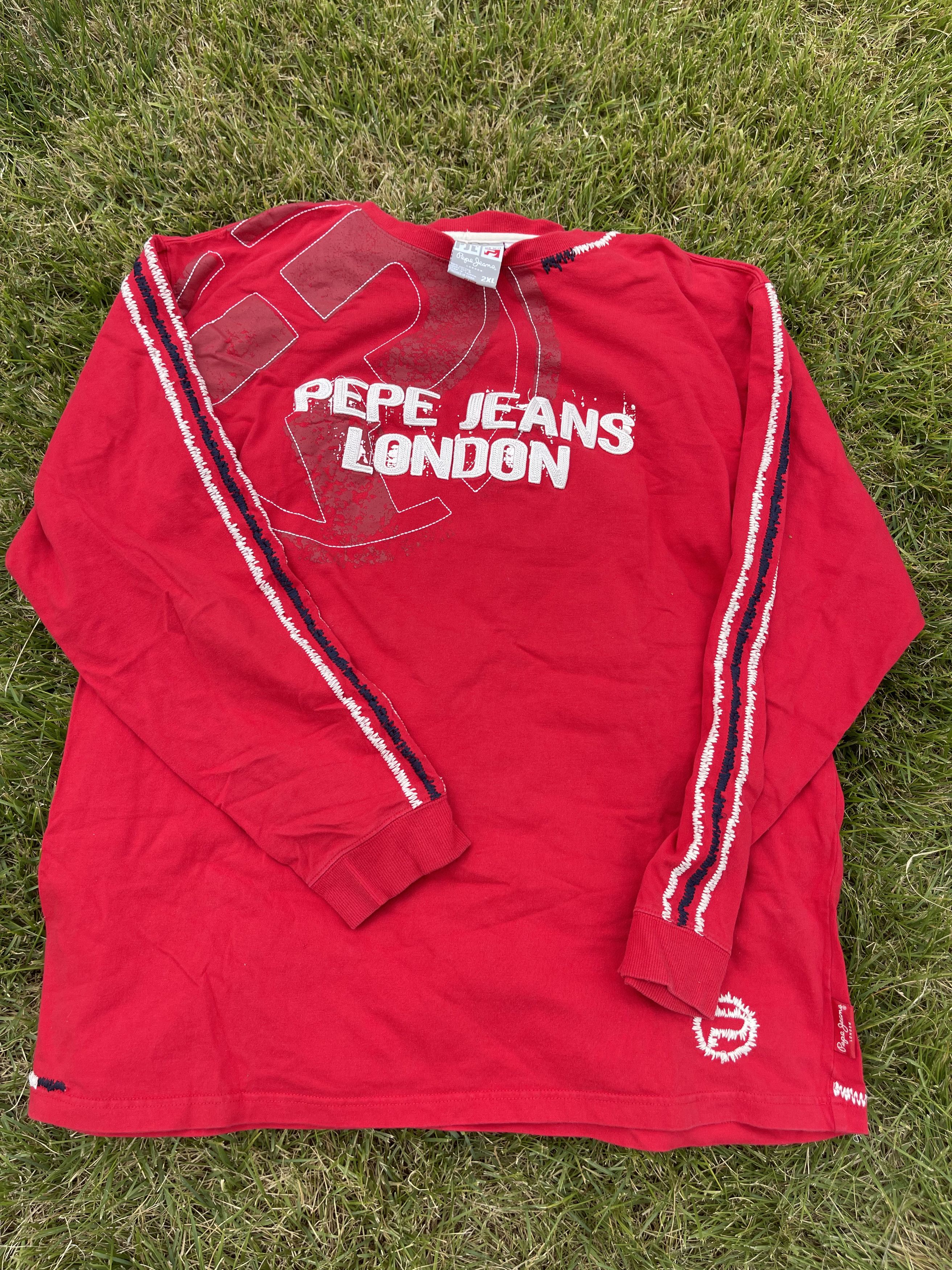 Pepe Jeans × Vintage Pepe Jeans London Y2K Hip Hop Rap Long Sleeve T-Shirt Size US XXL / EU 58 / 5 - 12 Thumbnail