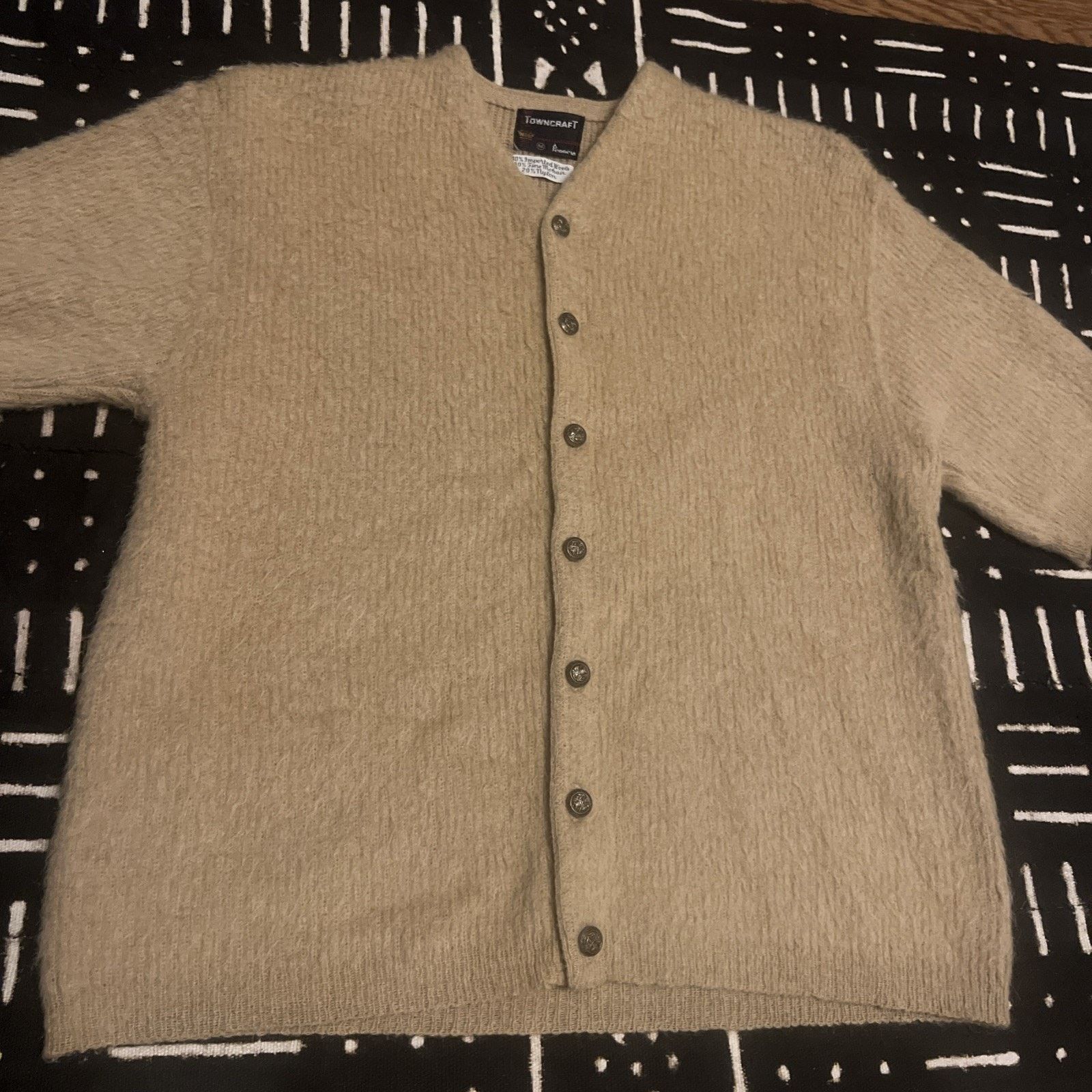 JCPenney Penney’s 50s 60s Vintage Mohair Knit Sweater Mens Cardigan M Size US M / EU 48-50 / 2 - 1 Thumbnail