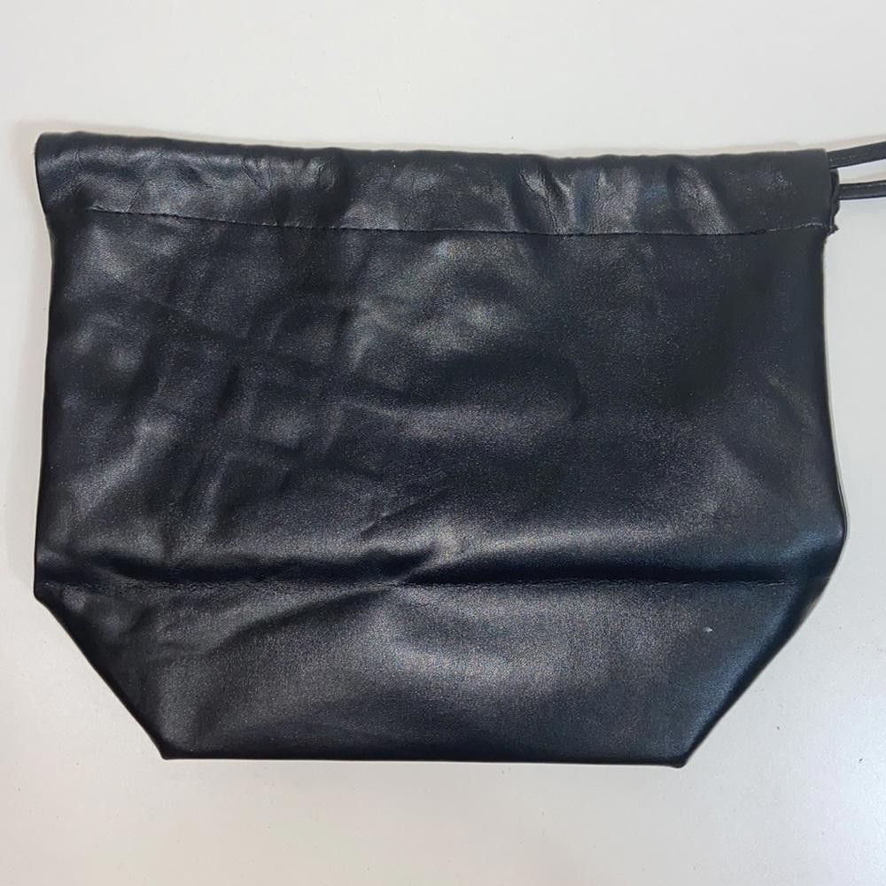 Designer Faux Leather Rose Embroidered Drawstring Bag Size ONE SIZE - 5 Thumbnail