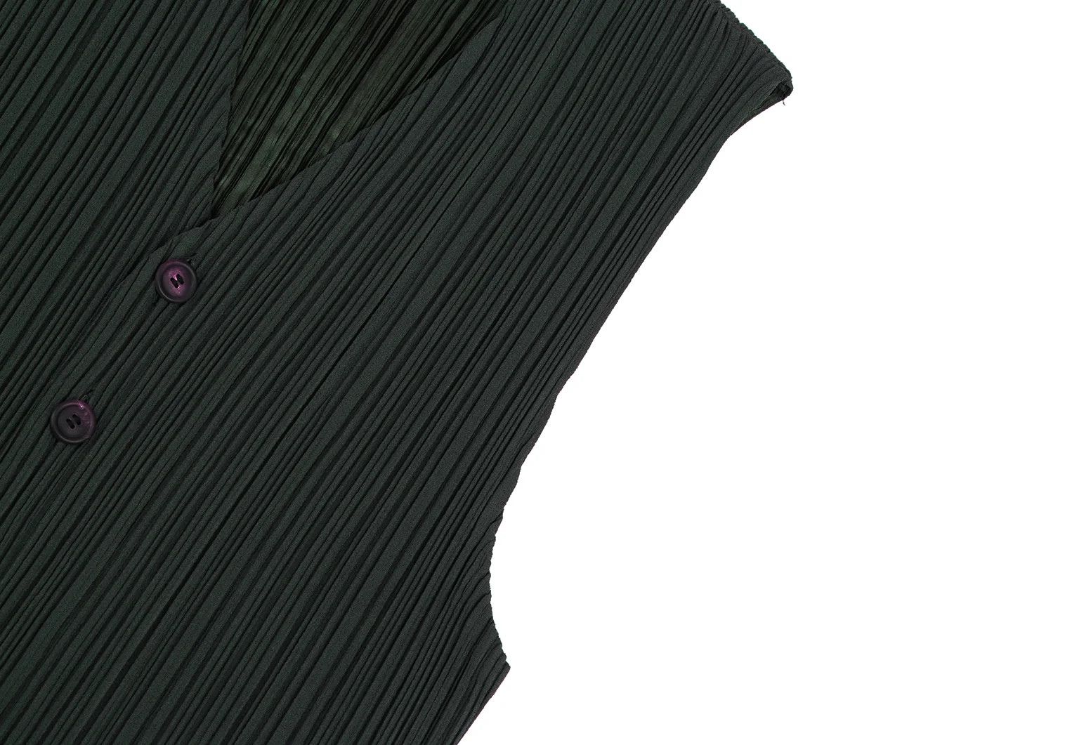 Issey Miyake Double Face Pleats Vest in Dark Green XL Size US XL / EU 56 / 4 - 4 Thumbnail