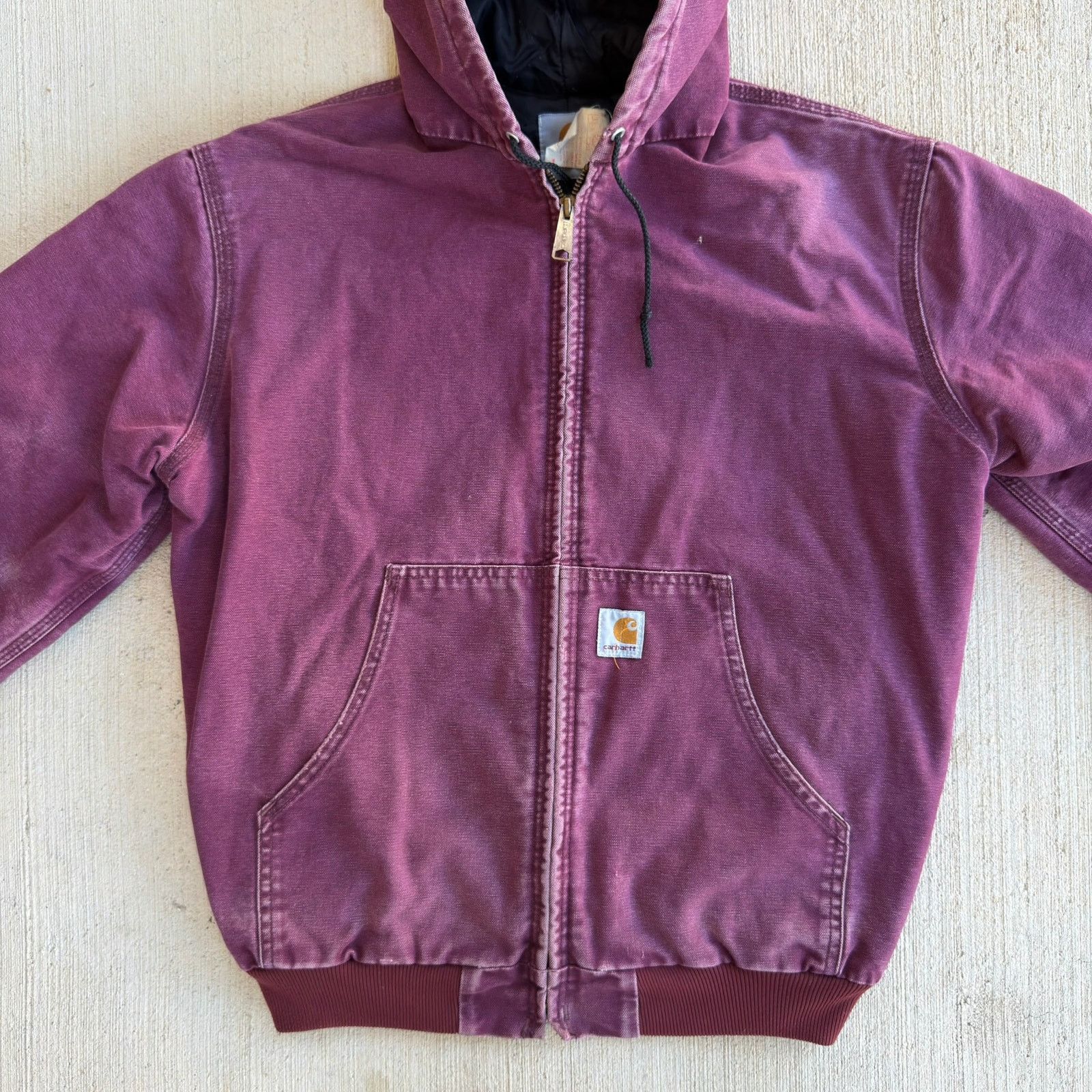 Carhartt × Vintage Carhartt YOUTH JQ646 Red hooded work wear jacket Size US XL / EU 56 / 4 - 2 Thumbnail