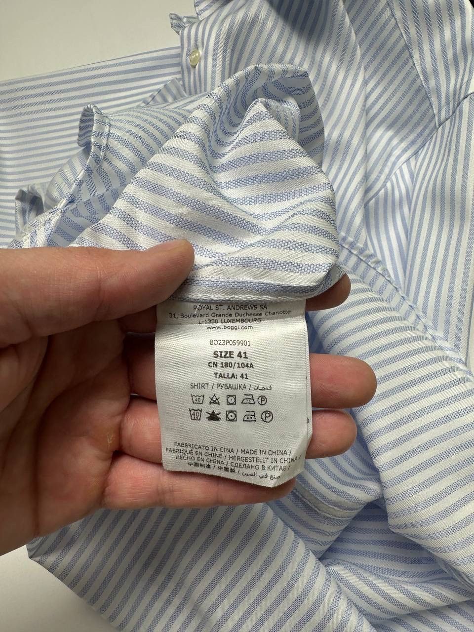 Boggi Boggi Milano Striped 90s OldMoney Vibe Blue Shirt Button Up Size US L / EU 52-54 / 3 - 6 Thumbnail