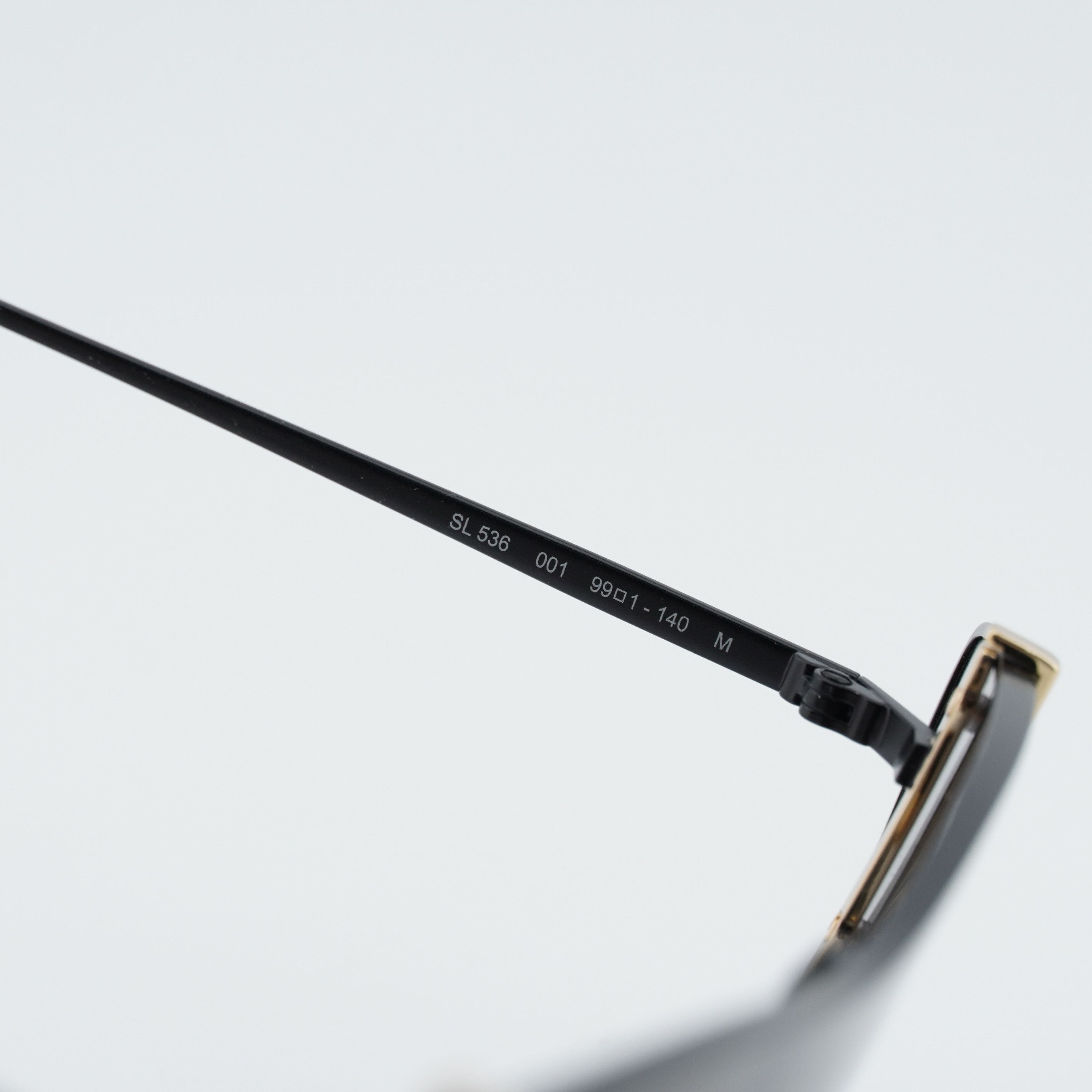 Saint Laurent Paris Saint Laurent SL536 001 Sunglasses Black Rimless Shield Fram Size ONE SIZE - 5 Thumbnail