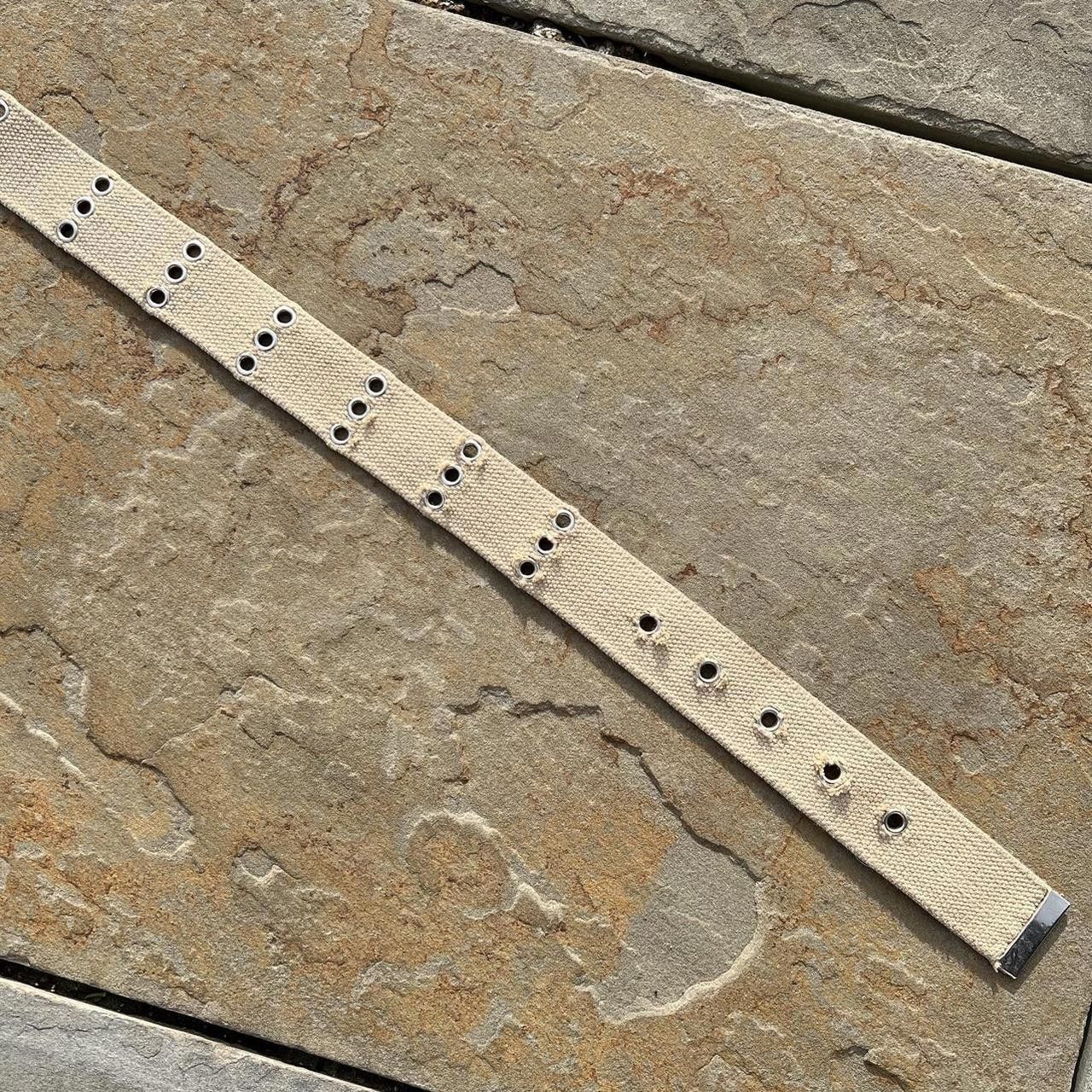 Other Y2K Woven Canvas Grunge Belt w/ Metal Chain Size ONE SIZE - 4 Thumbnail
