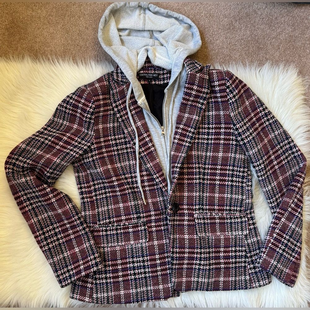 Central Park West Central Park West Coco Plaid Blazer in Red Plaid Removable Size M / US 6-8 / IT 42-44 - 2 Thumbnail