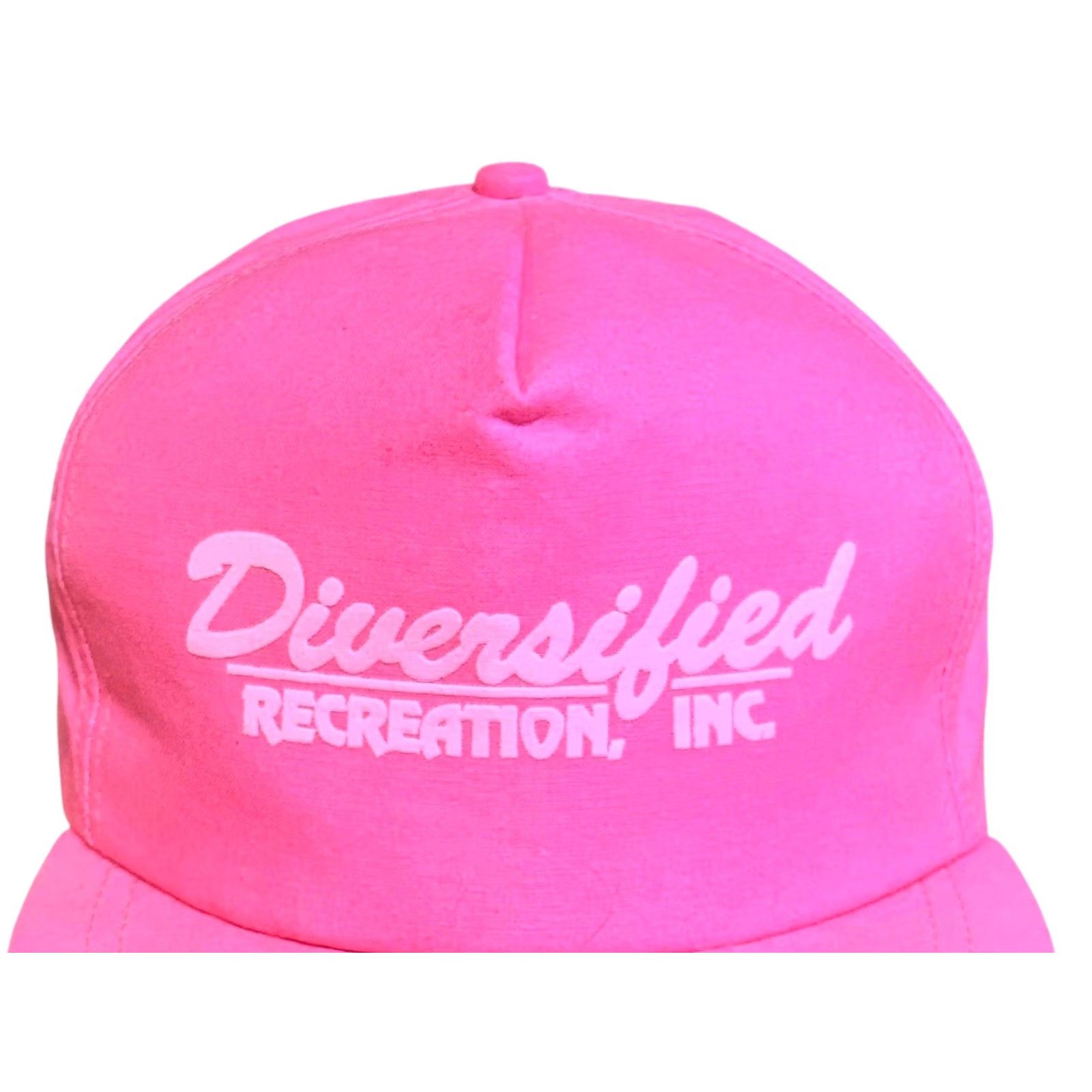 Pinko VINTAGE Diversified Recreation Inc Neon Pink Trucker Hat Baseball Cap Snapback Men's VTG Hat Size ONE SIZE - 2 Thumbnail