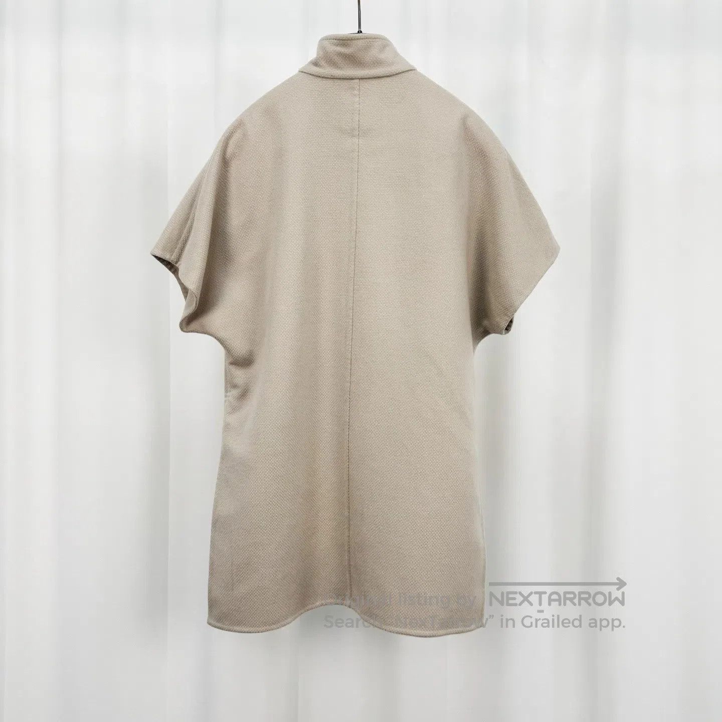 Hermes Hermes Beige-Grey Leather Patch Cashmere Vest Jacket| Size XXS / US 00 / IT 34 - 2 Thumbnail