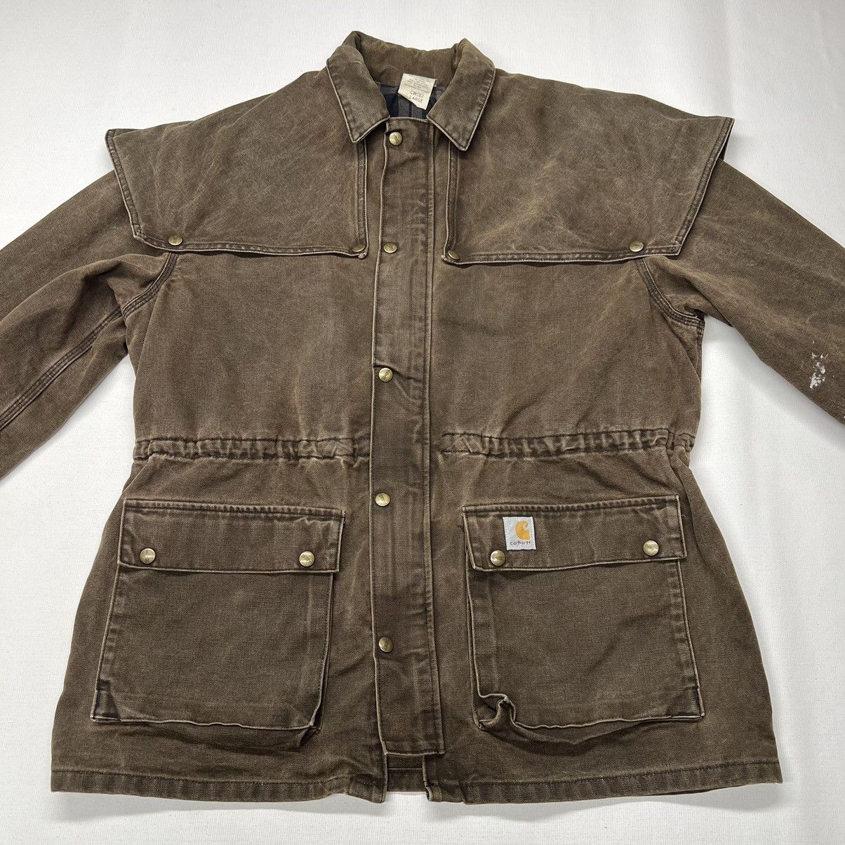 Carhartt × Vintage Carhartt Jacket Brown Duster Chore Barn Coat Canvas Full Zip Size US L / EU 52-54 / 3 - 2 Thumbnail