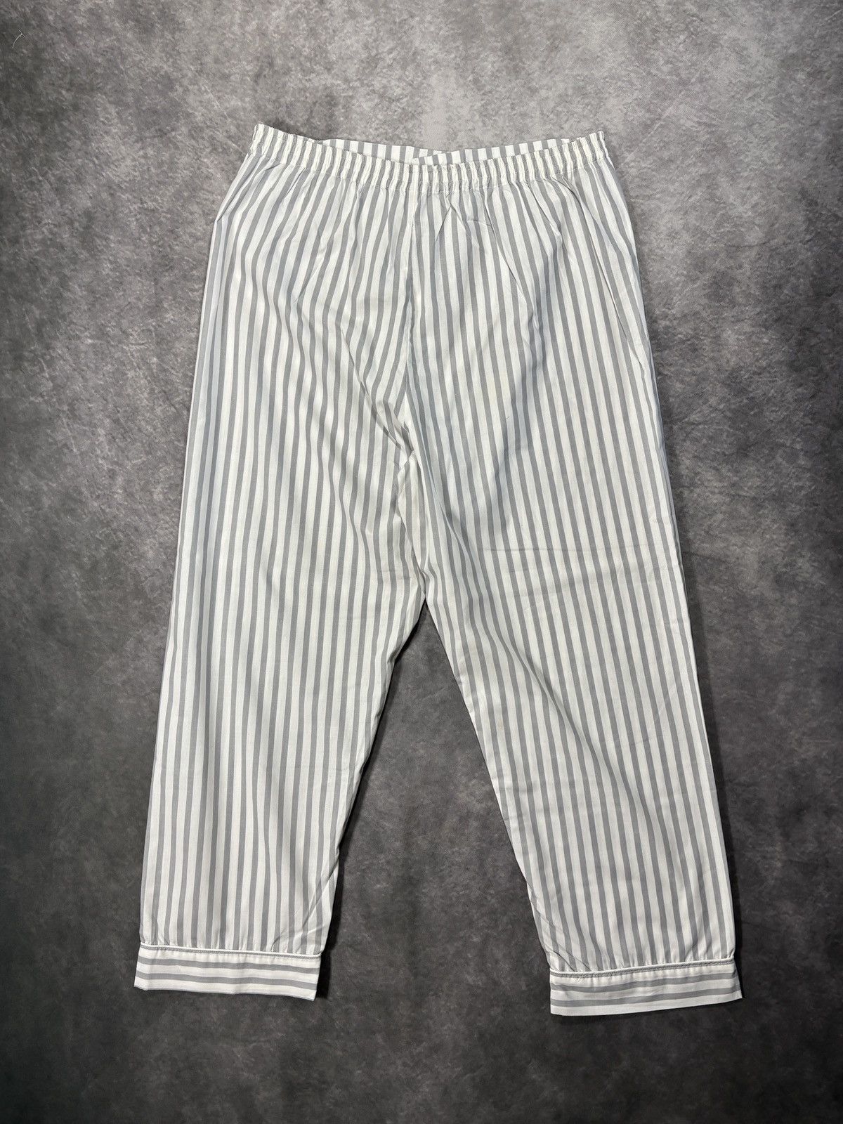 Vintage Vintage Striped Pajamas 90s Sleep Set Matching Suit Prison Size US 35 - 7 Thumbnail
