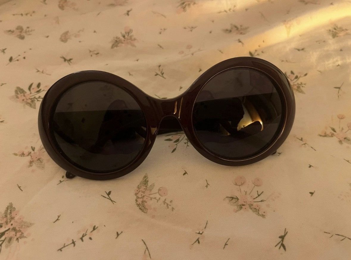 Gucci GUCCI GG2401N/S Lg Round Purple Lens Sunglasses Size ONE SIZE - 1 Thumbnail