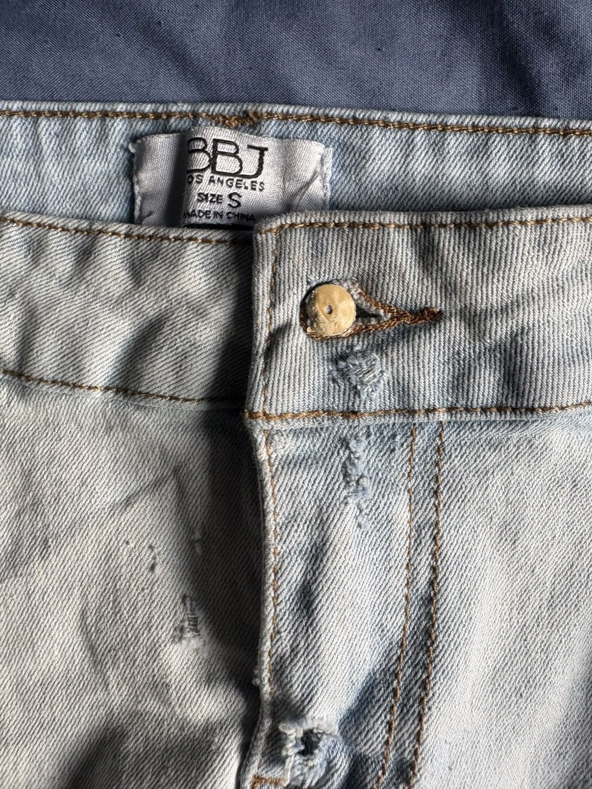 Other BBJ Los Angeles DenimSkirt Light Blue Strap Button Women's S Size 26" / US 2 / IT 38 - 2 Thumbnail