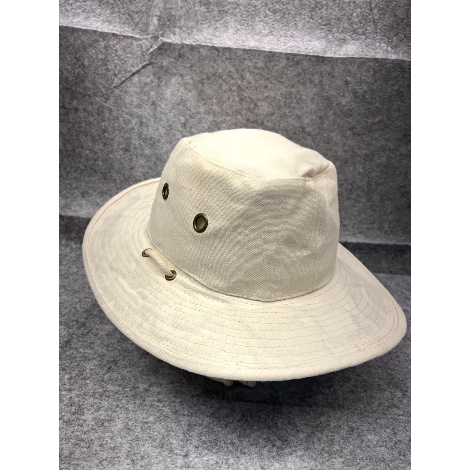 Vintage Dorfman Pacific Bucket Hat Unisex Adults One Size Ivory 100% Cotton Knit Adjustable Lightweight Summer Spring Fall Winter Hat Cap Size ONE SIZE - 5 Thumbnail