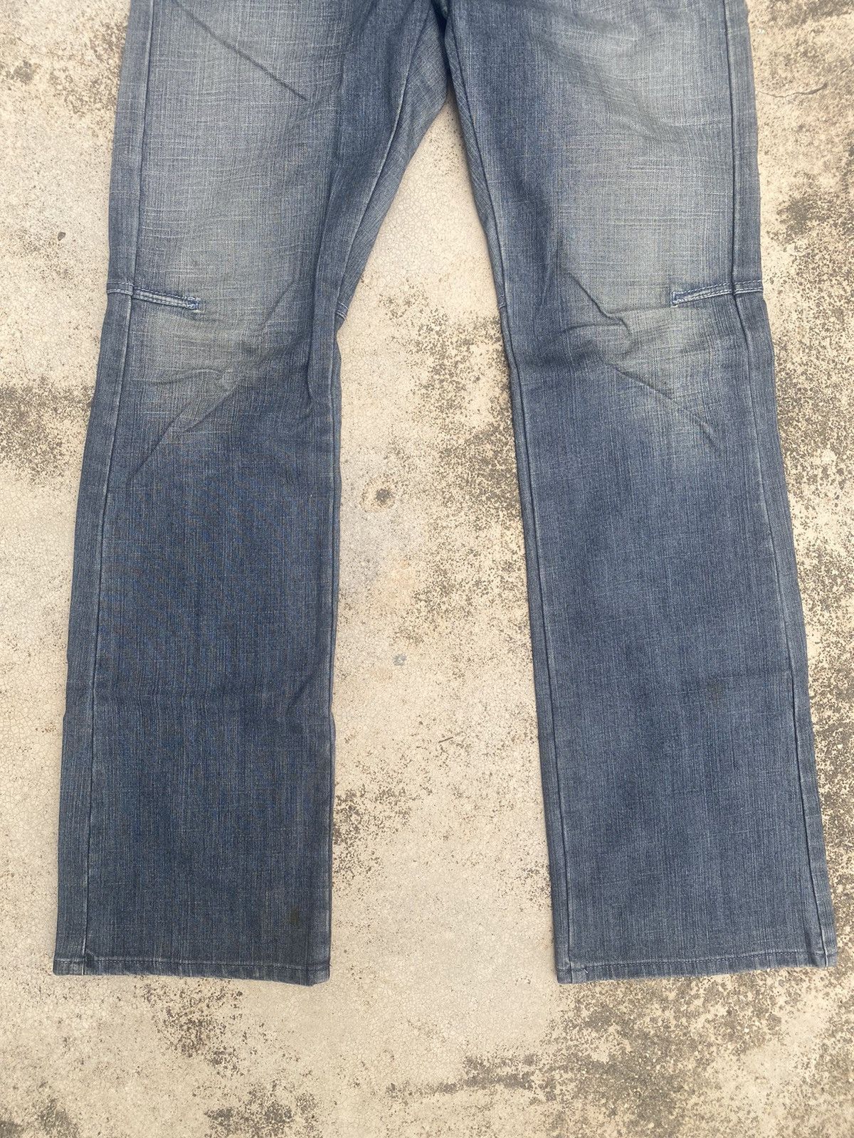 If Six Was Nine × Le Grande Bleu (L.G.B.) × Marithe + Francois Girbaud Flare Jeans Marithe Francois Girbaud Faded Denim Jeans Size US 34 / EU 50 - 11 Thumbnail