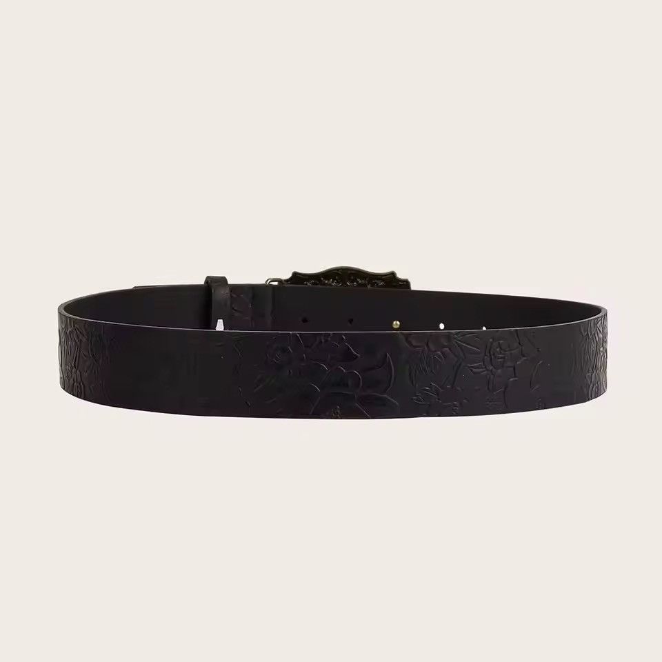 Leather Y2K Punk Rock Hip Hop Harajuku Belt Size ONE SIZE - 2 Thumbnail