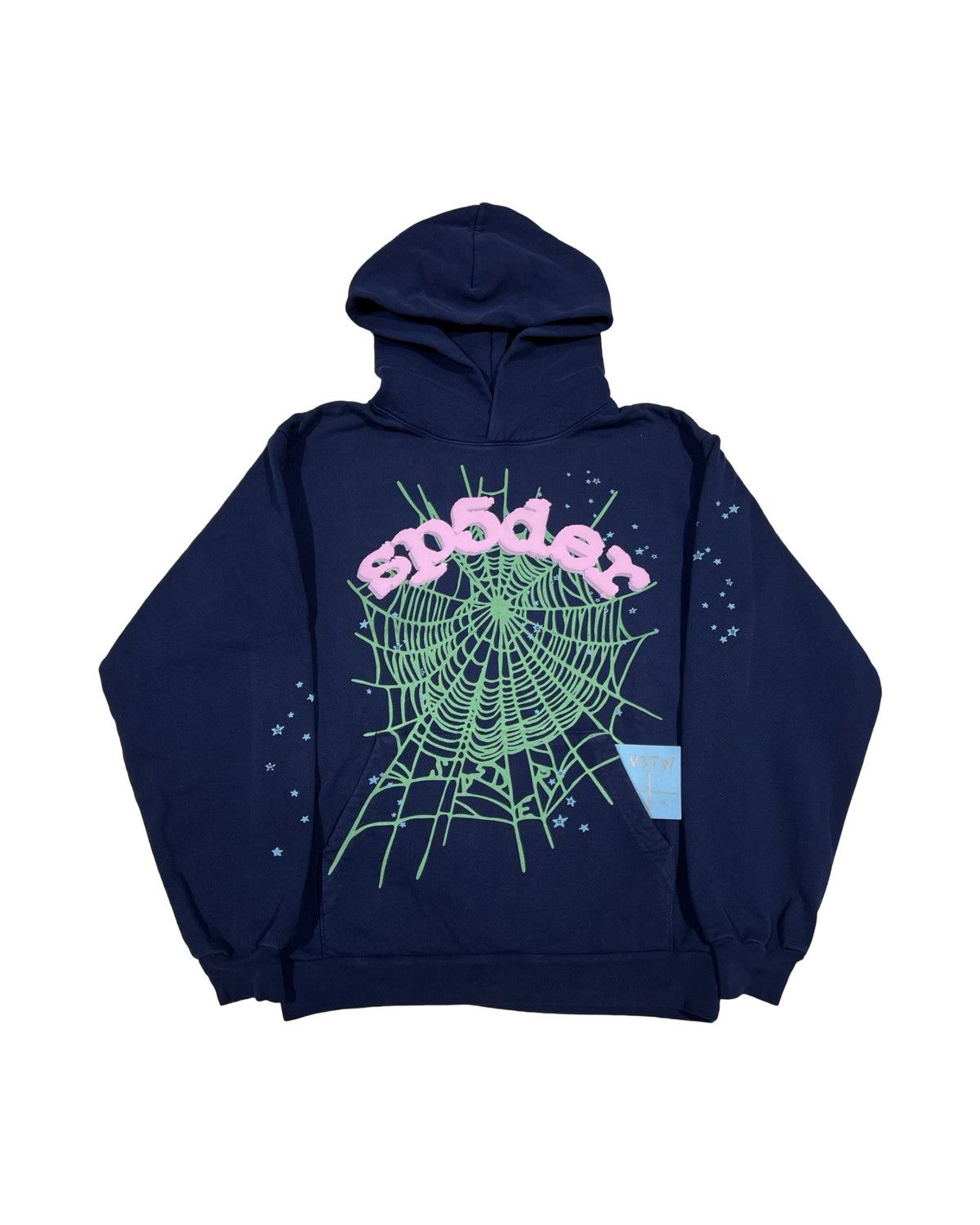 image of Sp5Der Navy OG Web Hoodie (Spider Worldwide), Men's (Size Small)