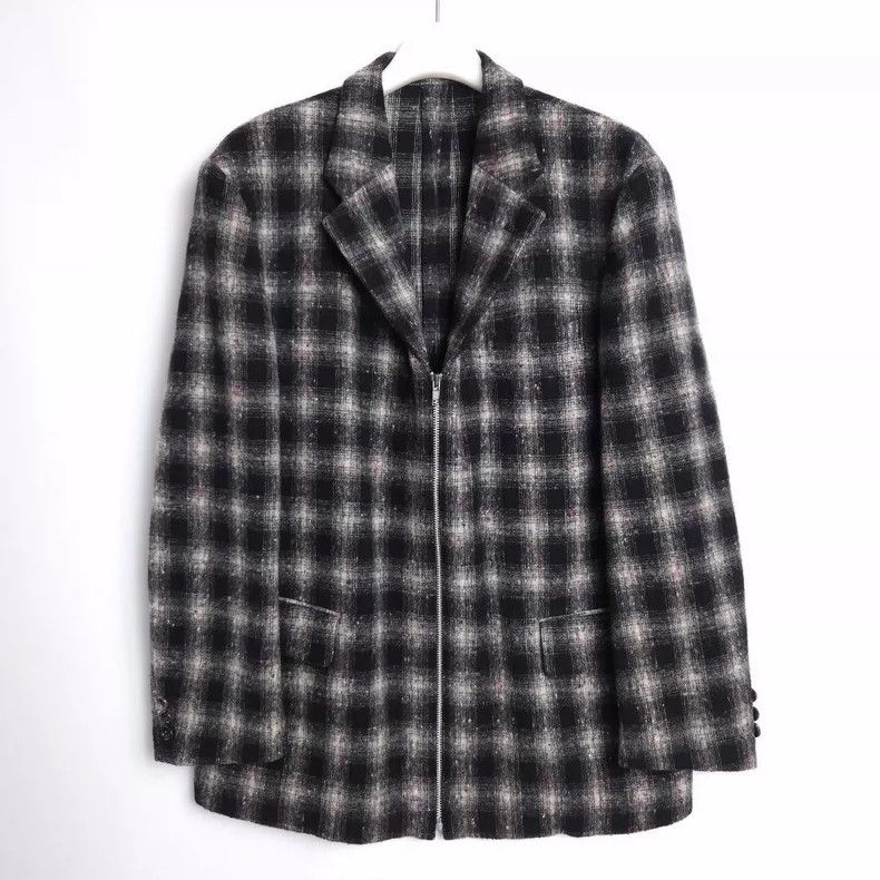 Comme des Garcons Comme des Garcons Checked wool zipper coat Size US M / EU 48-50 / 2 - 1 Thumbnail