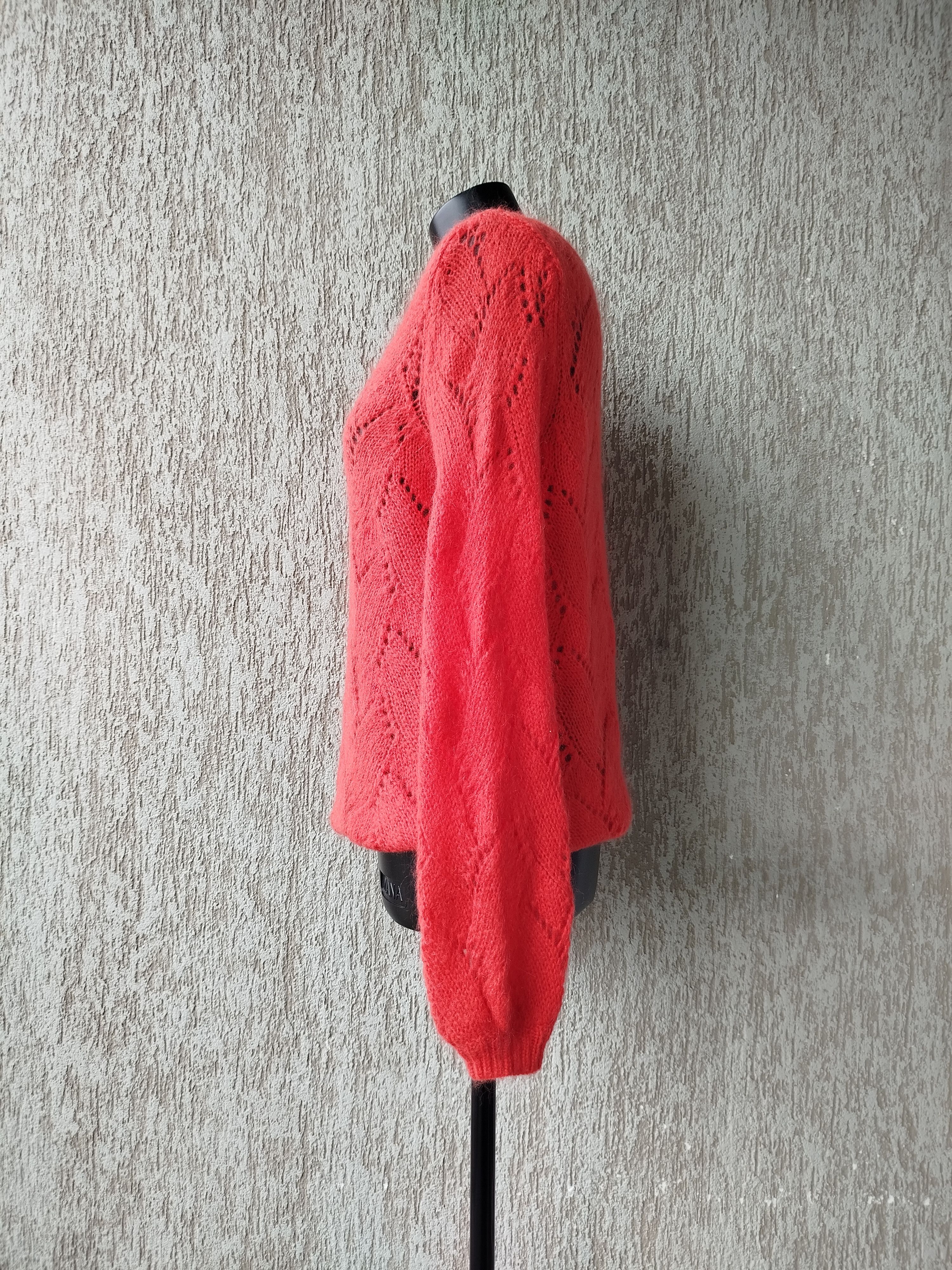 Sezane Sweater Jumper Coral Lace Knit Mohair Merino Size S Size S / US 4 / IT 40 - 8 Thumbnail