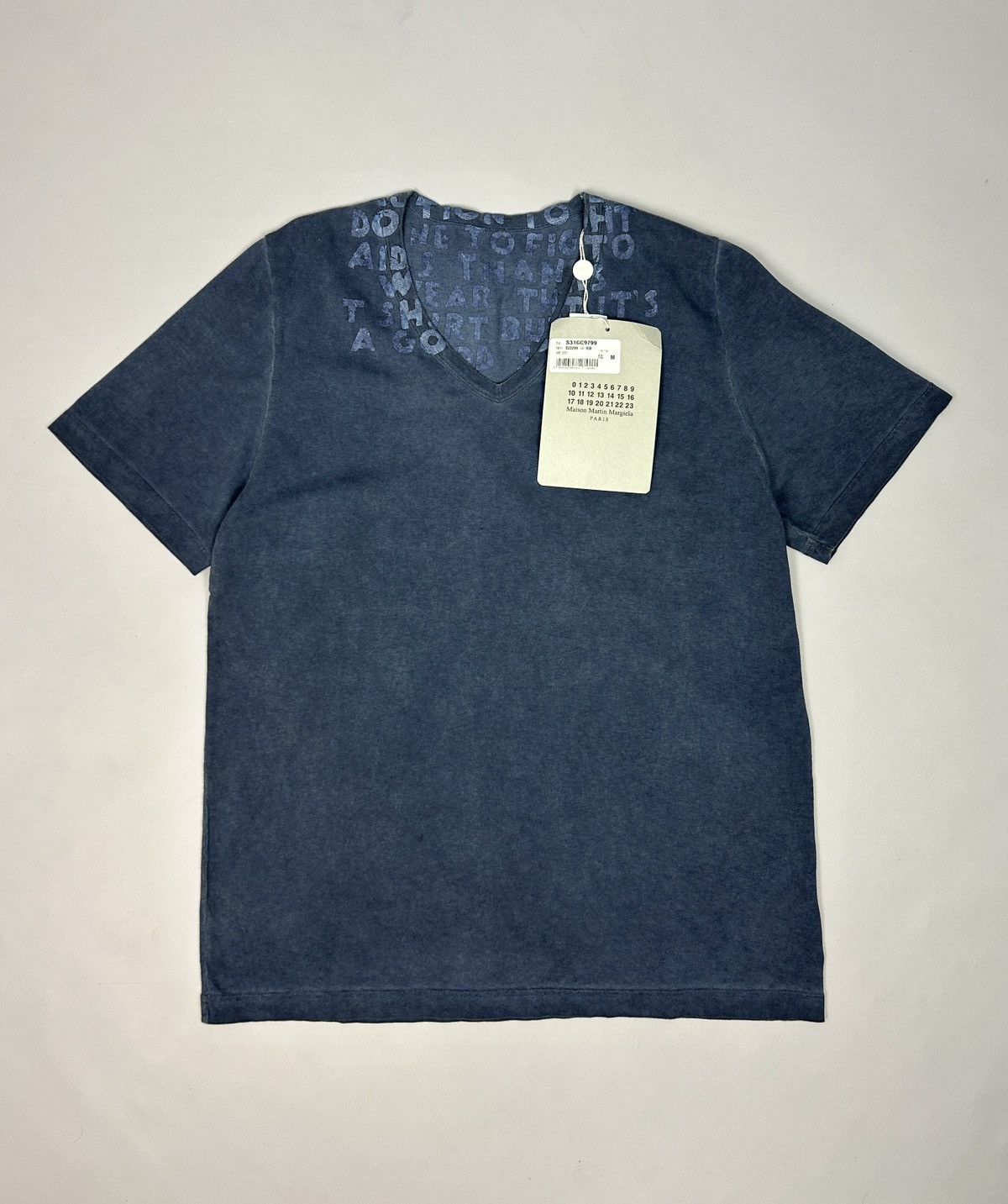 Maison Margiela Maison Martin Margiela AIDS Awareness Garment Dyed T-Shirt Size US M / EU 48-50 / 2 - 7 Thumbnail