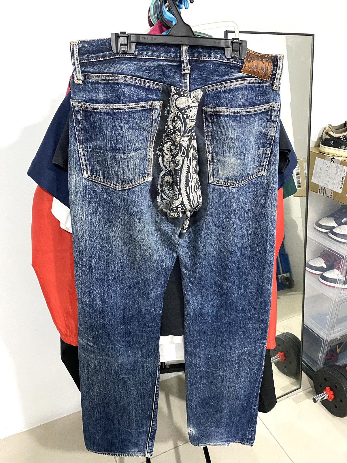 Kapital OG Rare Kapital Hand Made heavy Distressed Trompe l'oeil Size US 32 / EU 48 - 7 Thumbnail