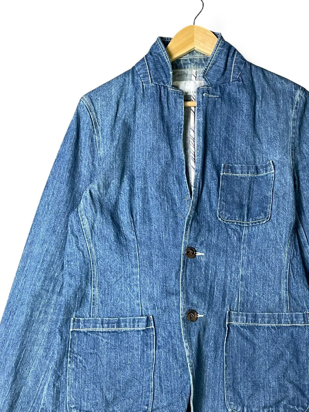 Tornado Mart Blue Tornado x Japanese Brand Denim Jacket (33) Size US L / EU 52-54 / 3 - 2 Thumbnail