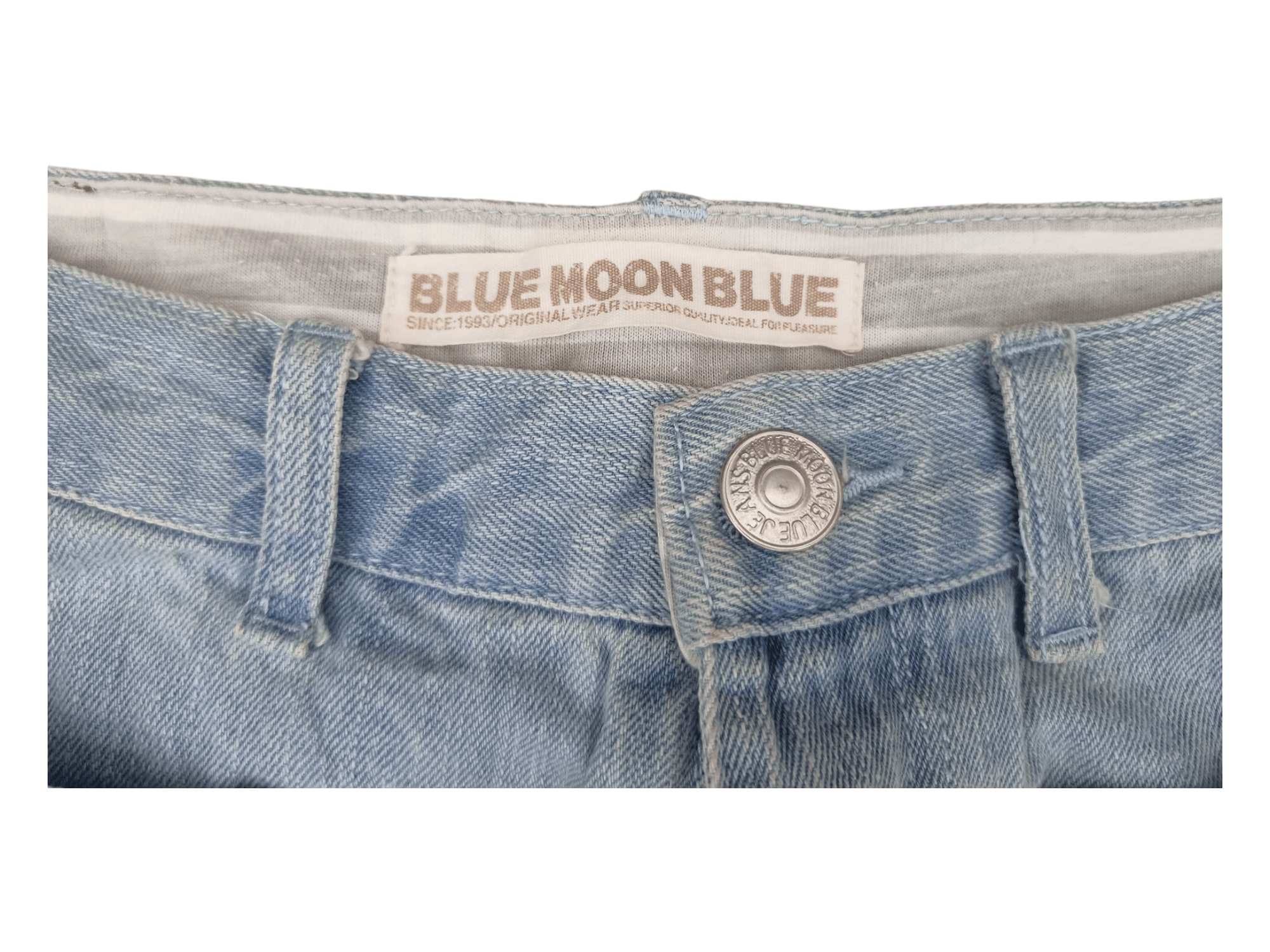 Japanese Brand Blue Moon Blue Big Blowout Patched Japanese Jeans Size US 30 / EU 46 - 12 Thumbnail