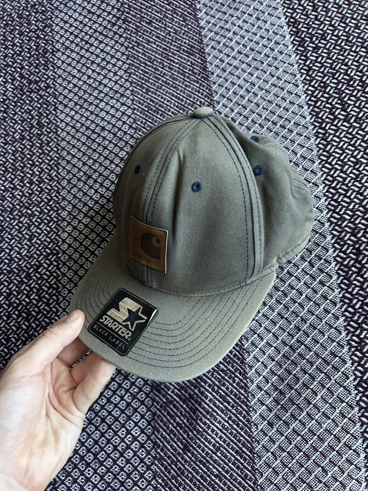 Carhartt Vintage Carhartt Starter Black Label Logo Faded Cap Size ONE SIZE - 3 Thumbnail