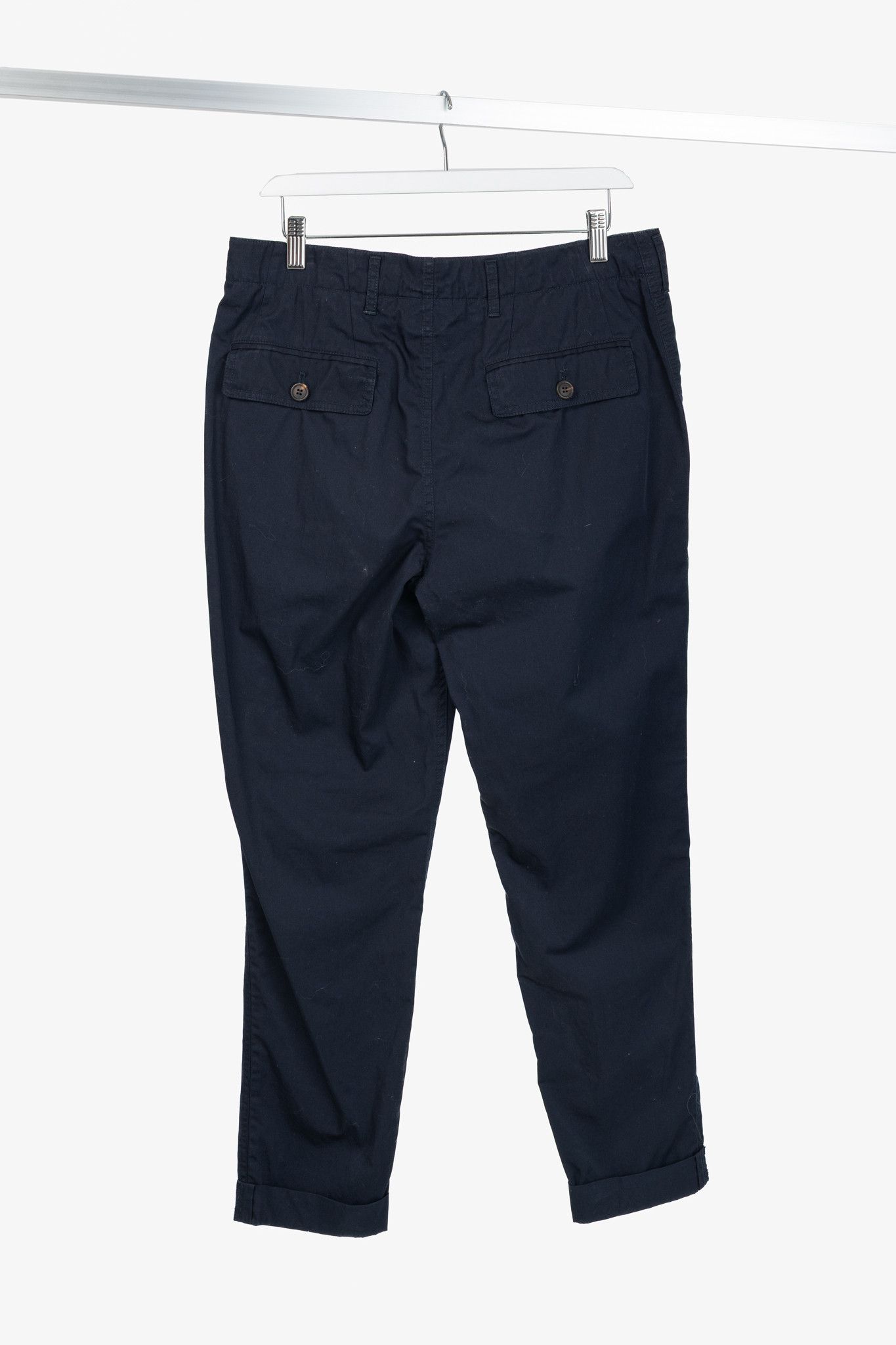 Brunello Cucinelli Brunello Cucinelli SS/17 Navy Cotton Poplin Cargo Pants Size US 32 / EU 48 - 2 Thumbnail