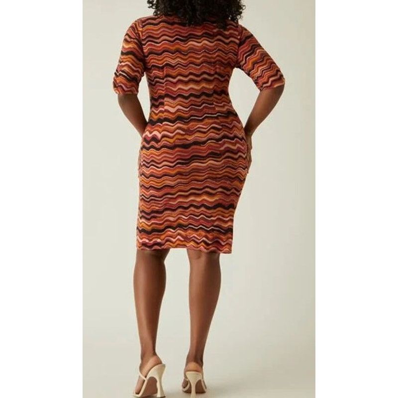 Other PLUS SIZE 26/28 Women’s Bodycon Ruched Shirtdress | NWT Size 4XL / US 24-26 - 2 Thumbnail