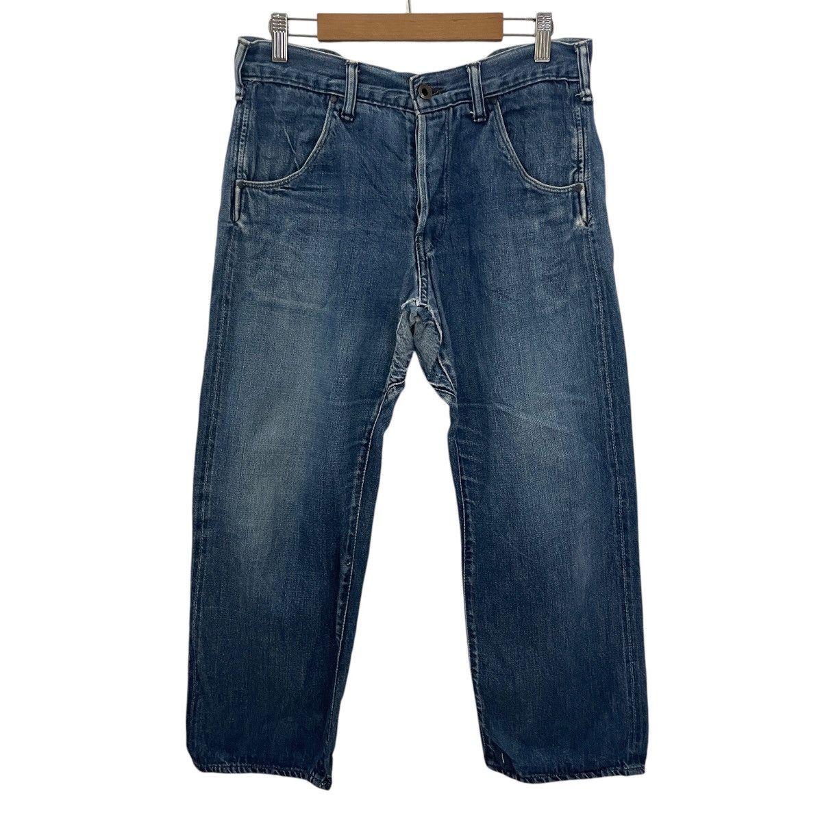 Japanese Brand Vintage Bruno Boinne Selvedge Distressed Denim Jeans Size US 31 - 1 Thumbnail