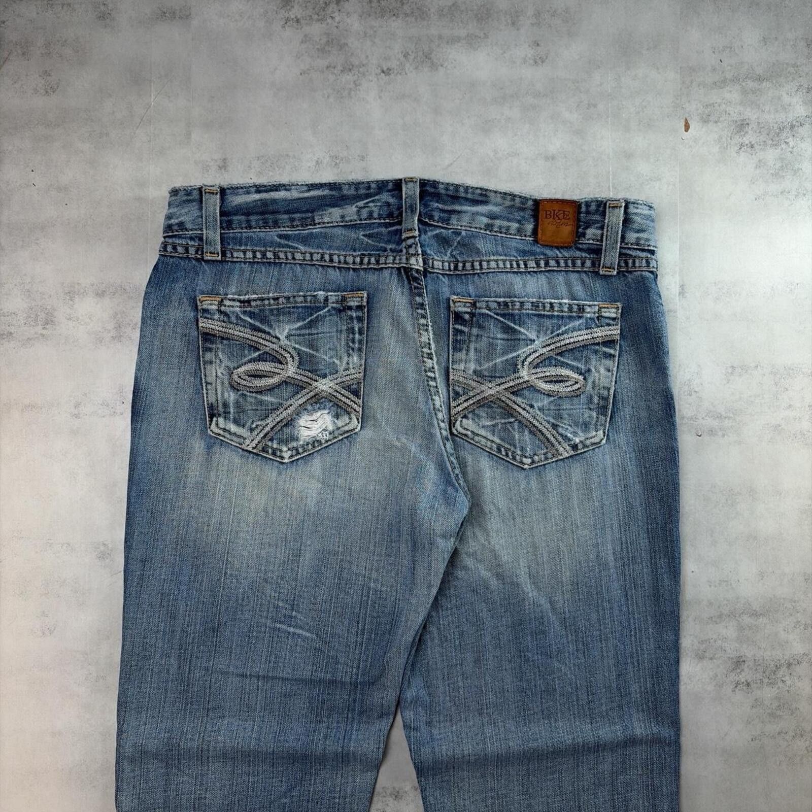 BKE Y2K Light Wash BKE Grunge Bootcut Denim Jeans Size 31" - 3 Thumbnail