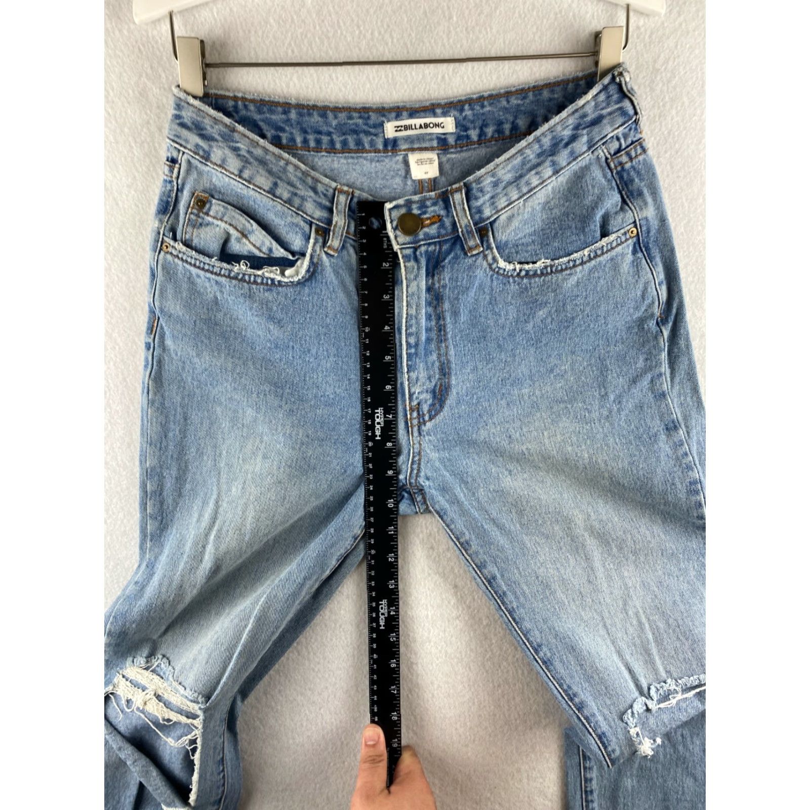 Billabong Billabong Jeans Womens 27 Blue Straight Distressed Ripped Denim Modern 27 in Blue Regular Size Womens Jeans Size 27" / US 4 / IT 40 - 4 Thumbnail