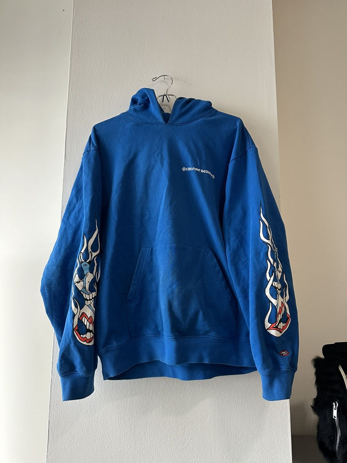 image of Chrome Hearts x Matty Boy Space Hoodie in Blue, Men's (Size Large)